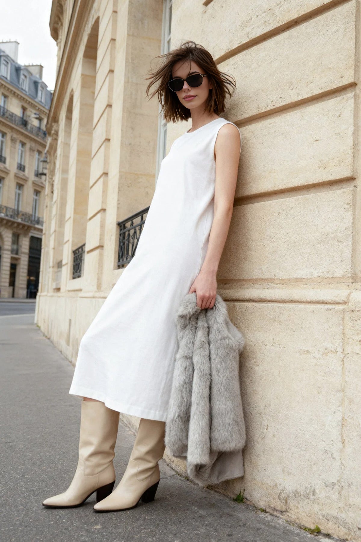Sleeveless Long Lined Undershirt Dress