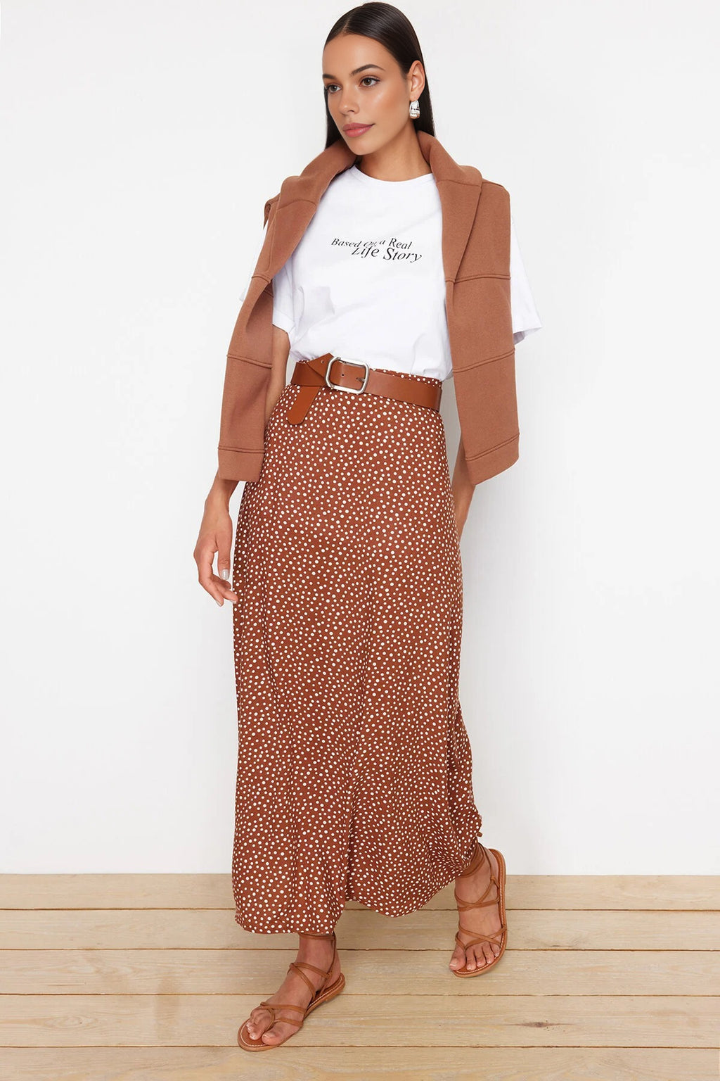 Patterned Bell-Shaped Skirt