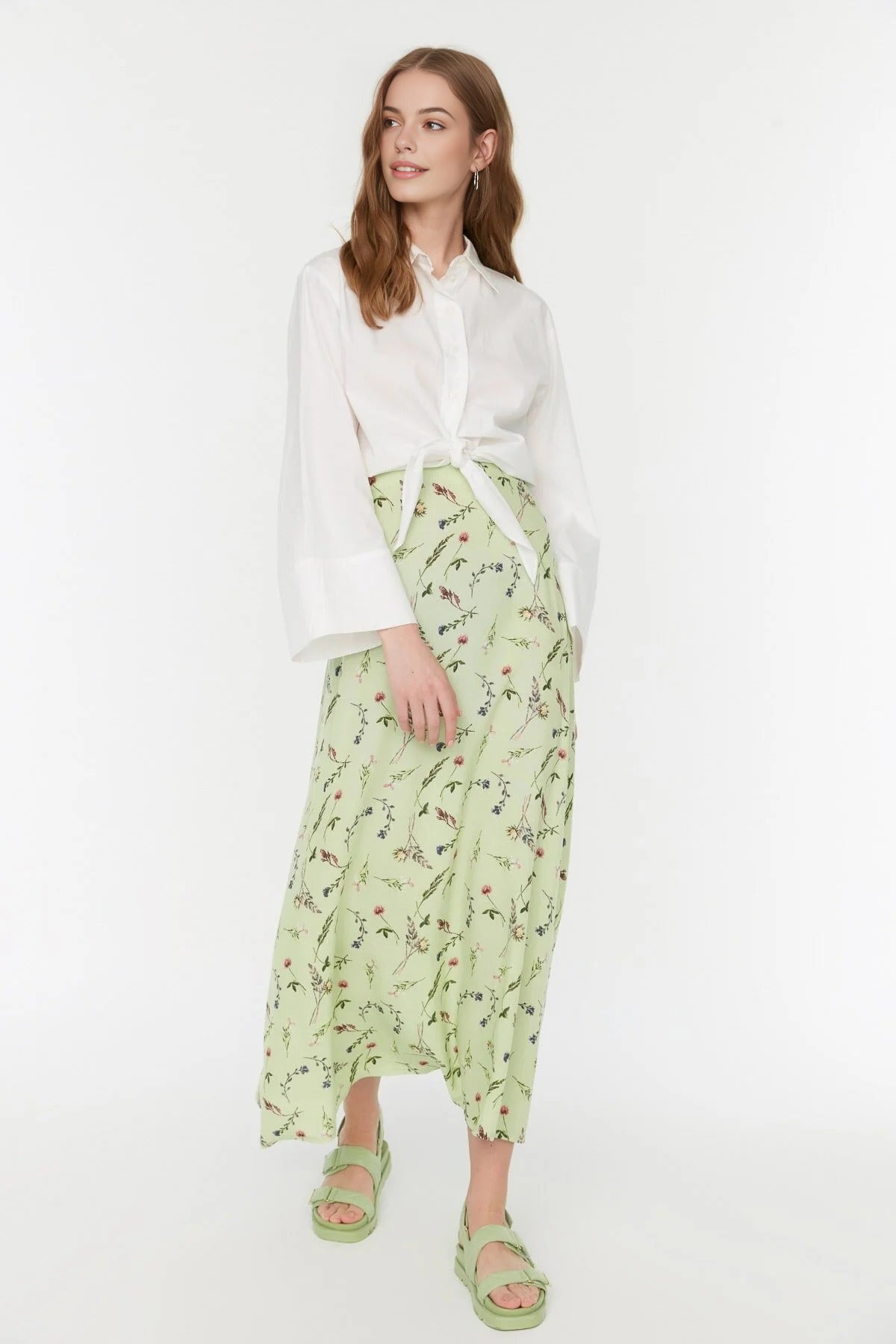 Patterned Bell-Shaped Skirt