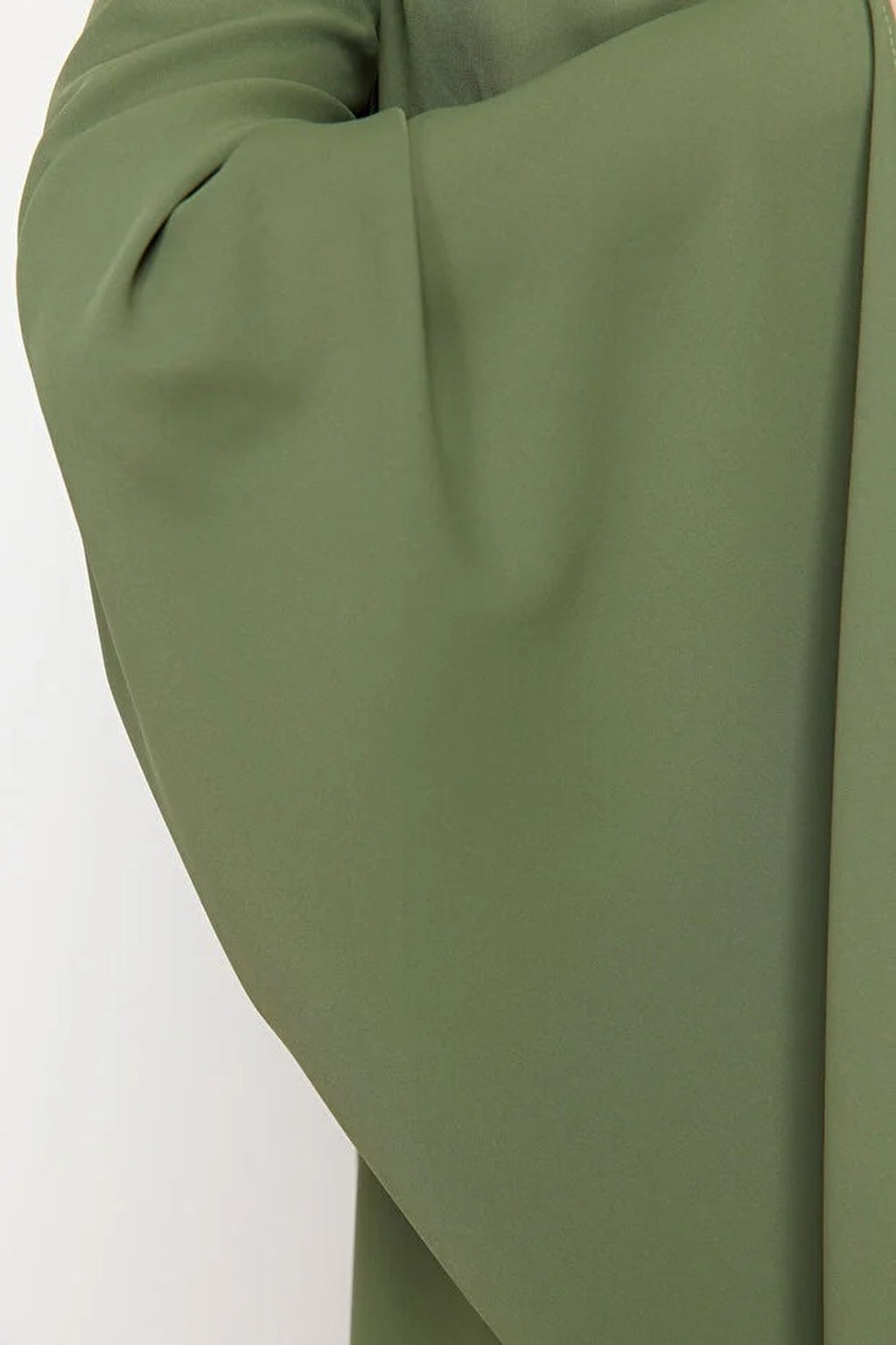 Draped Long Sleeve Maxi Dress with Asymmetric Detail
