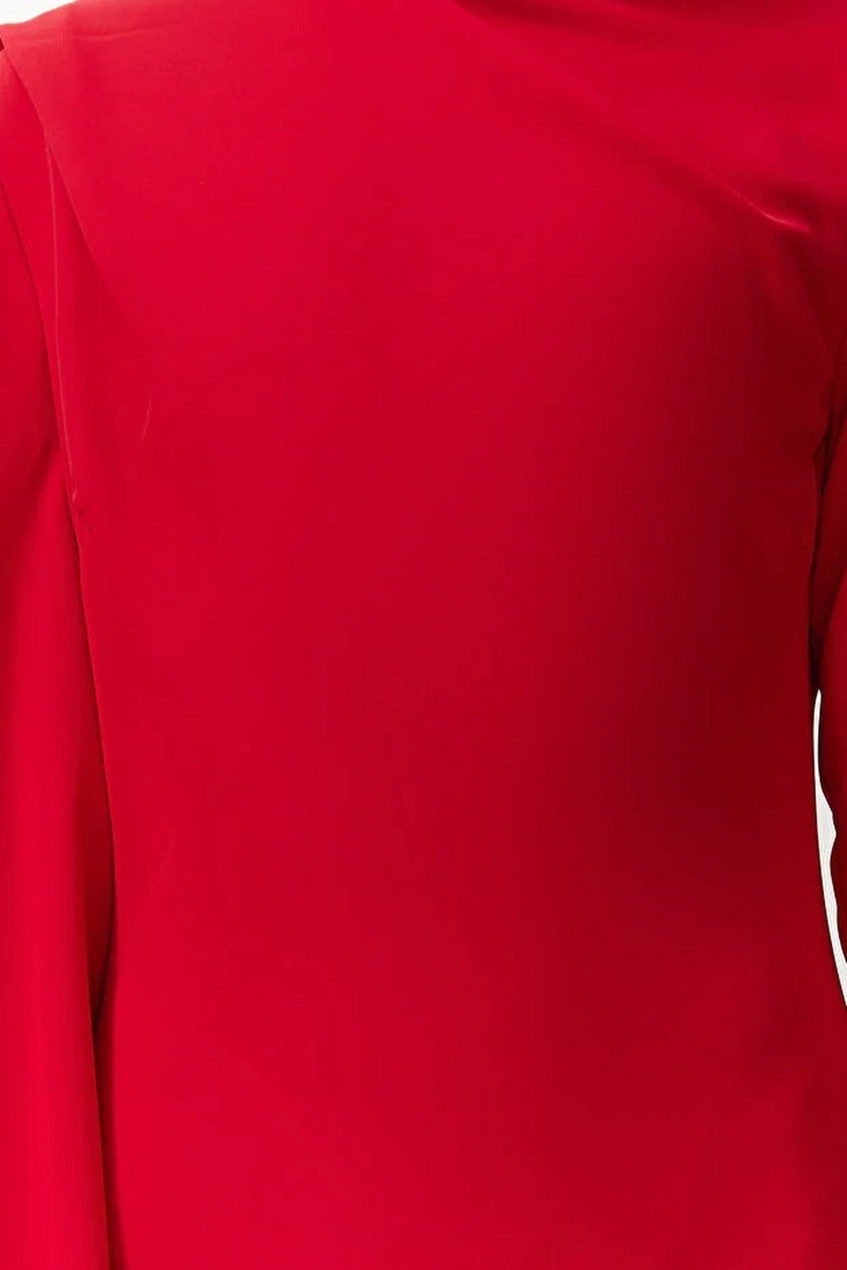 Draped Long Sleeve Maxi Dress with Asymmetric Detail