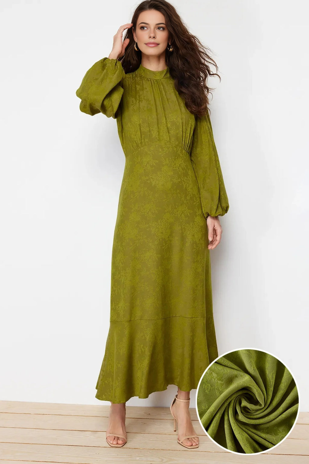Jacquard Floral Woven Dress