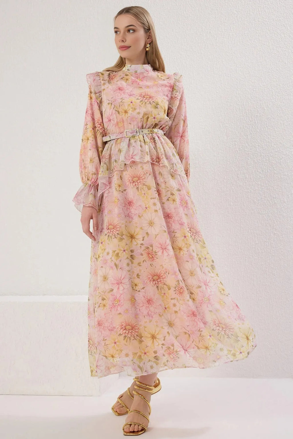 Chiffon Lined Woven Floral Dress