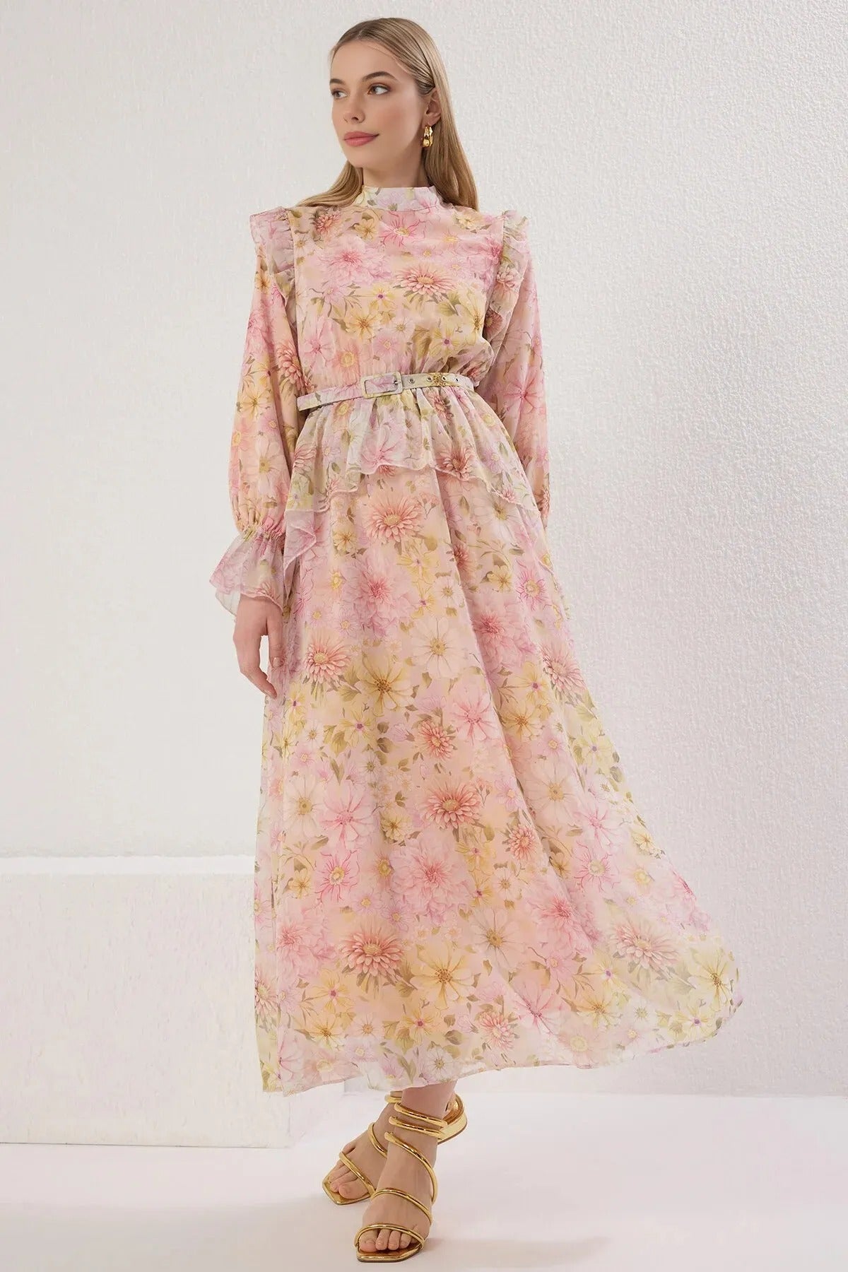 Chiffon Lined Woven Floral Dress