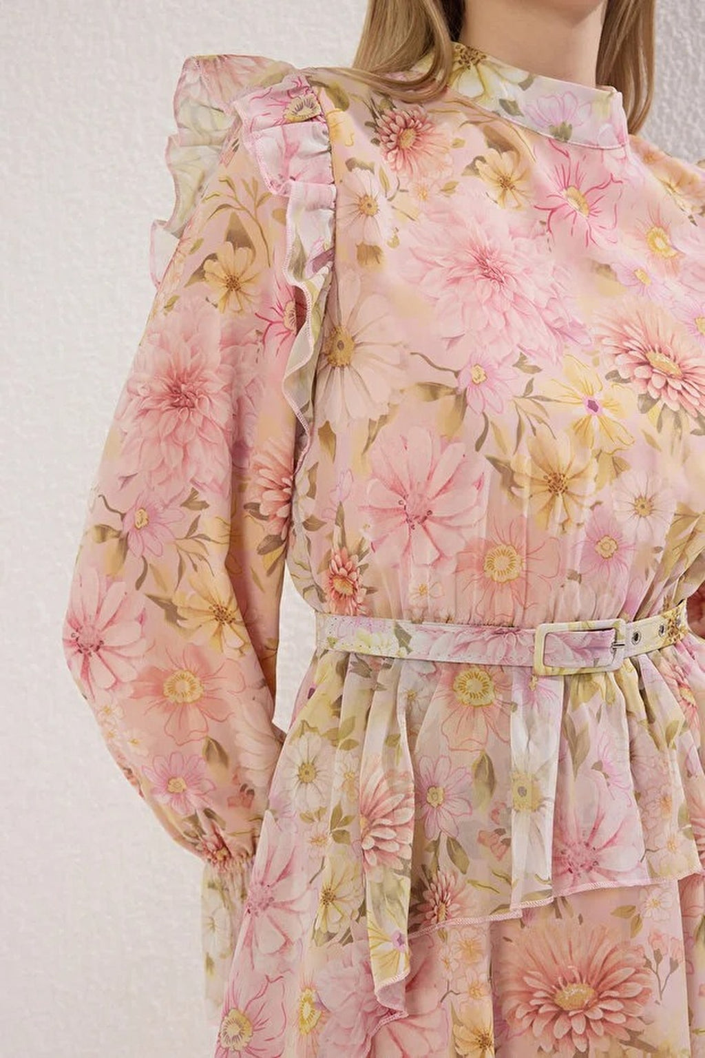 Chiffon Lined Woven Floral Dress