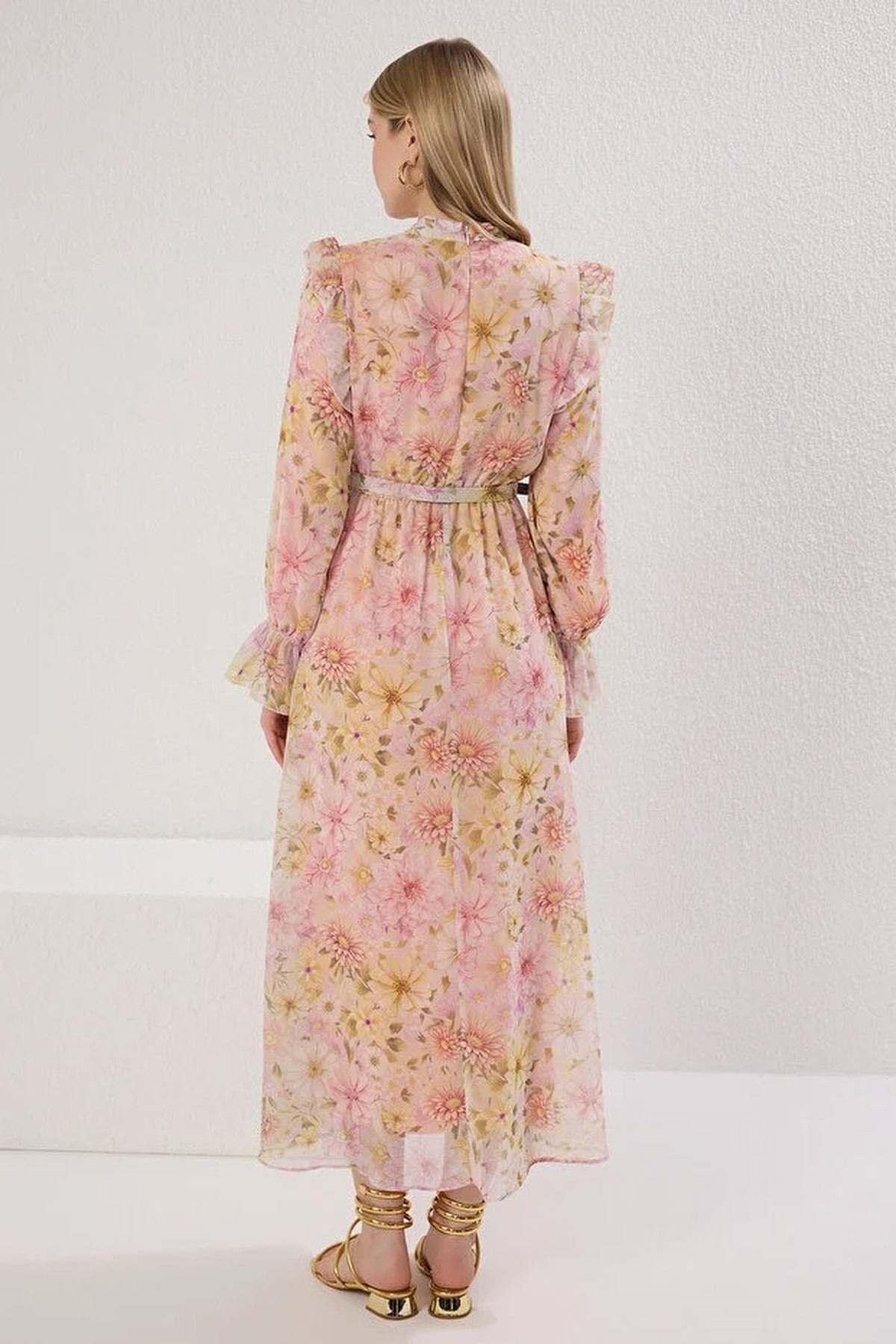 Chiffon Lined Woven Floral Dress