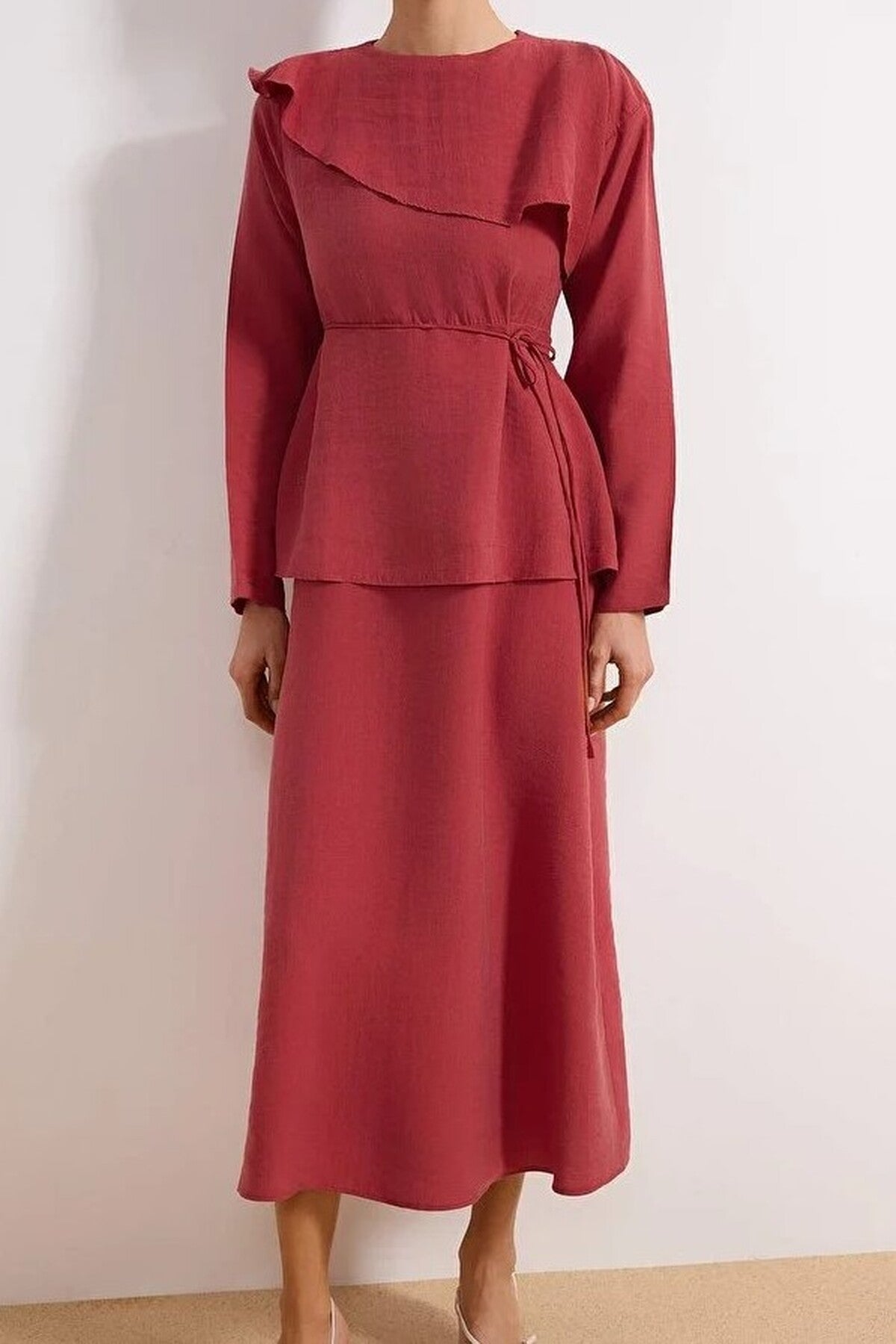 Belted Woven Dress