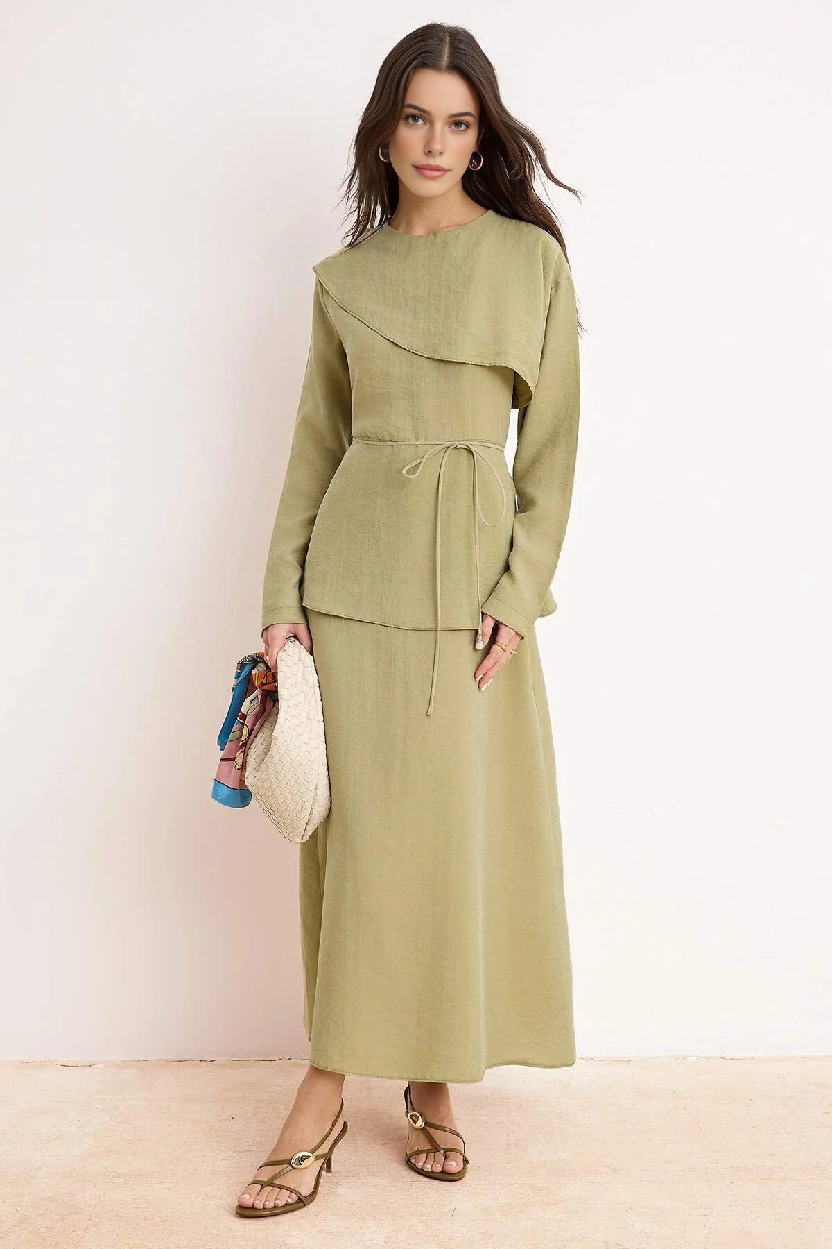 Belted Woven Dress