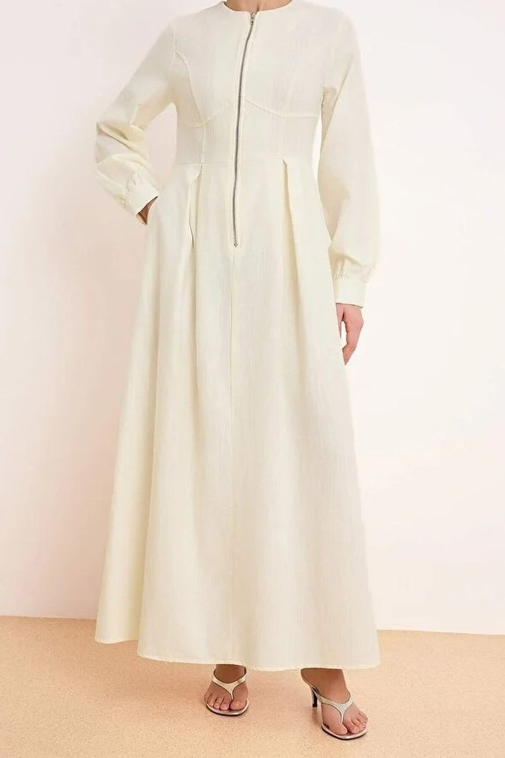 Unlined Plain Woven Dress