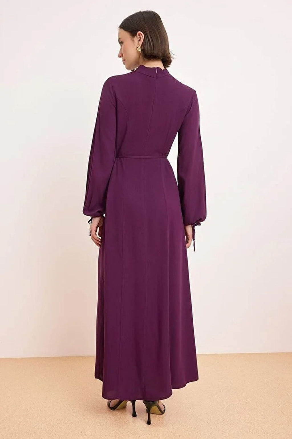 Unlined Plain Woven Shally Dress
