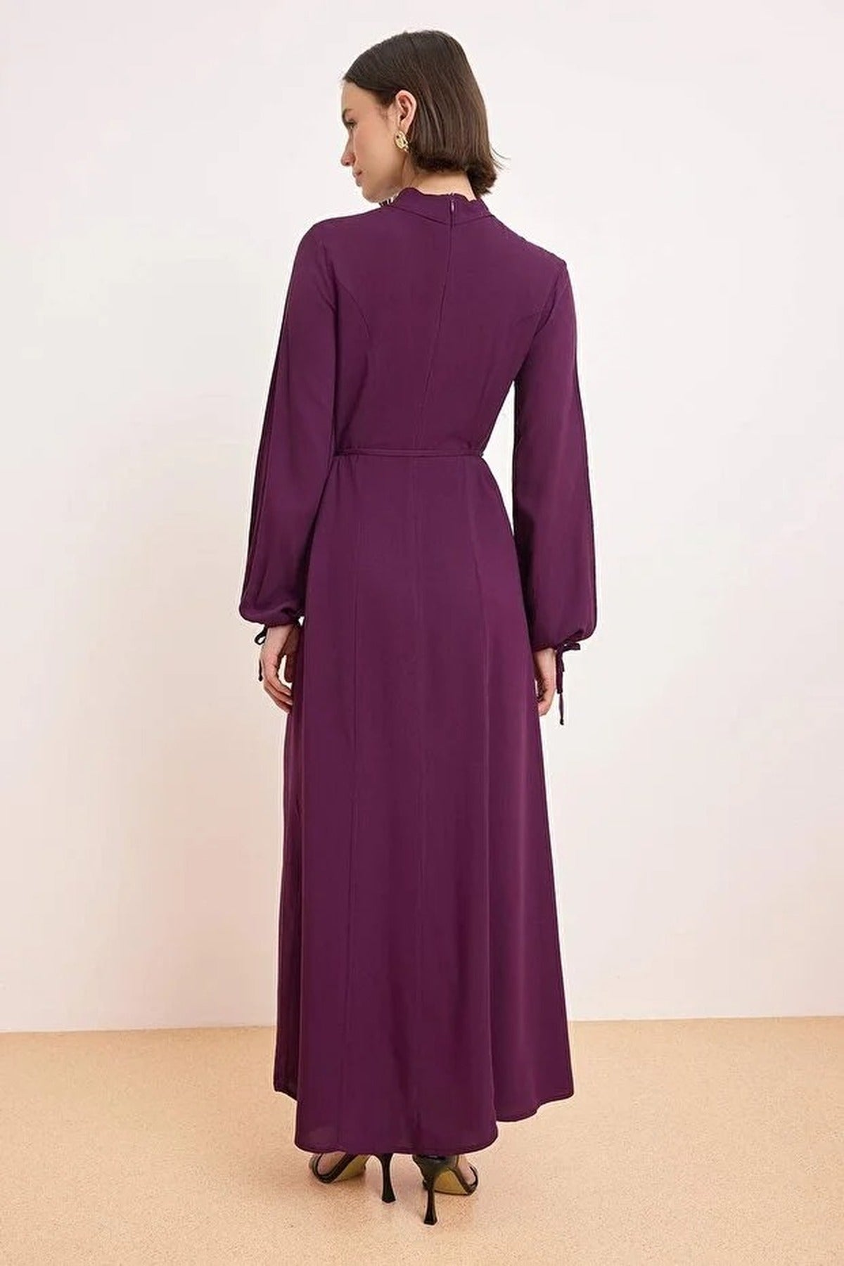 Unlined Plain Woven Shally Dress