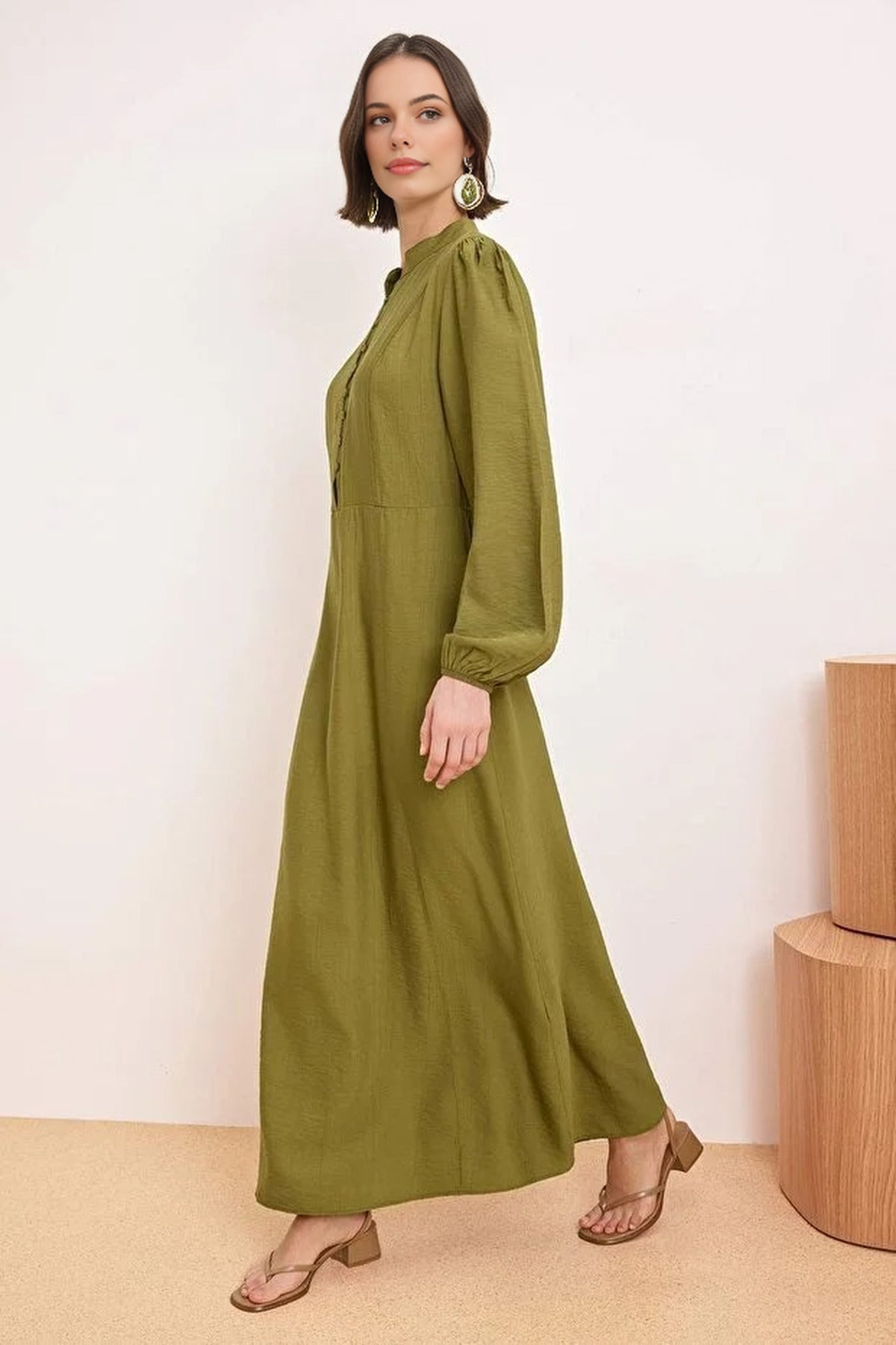 Unlined Plain Woven Dress