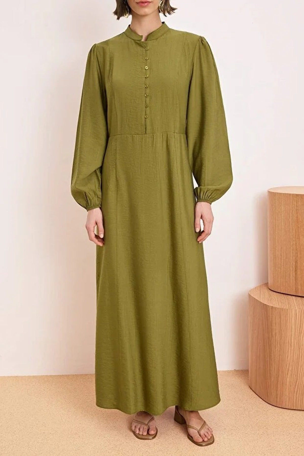 Unlined Plain Woven Dress