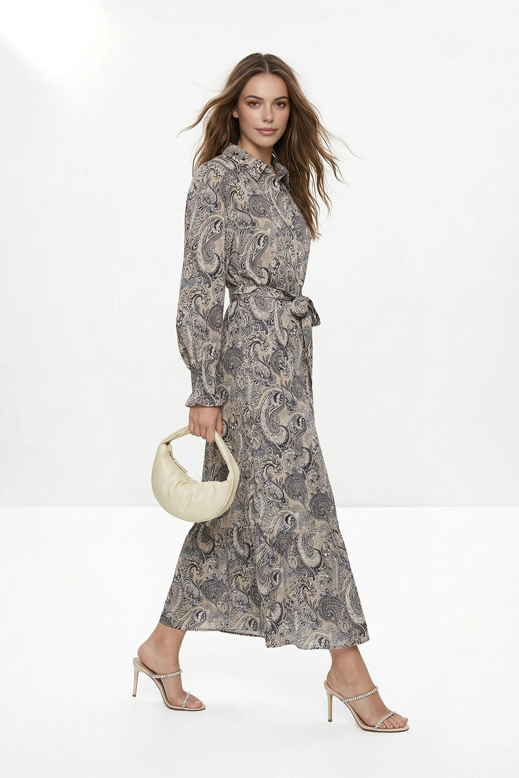 Shawl Pattern Woven Dress