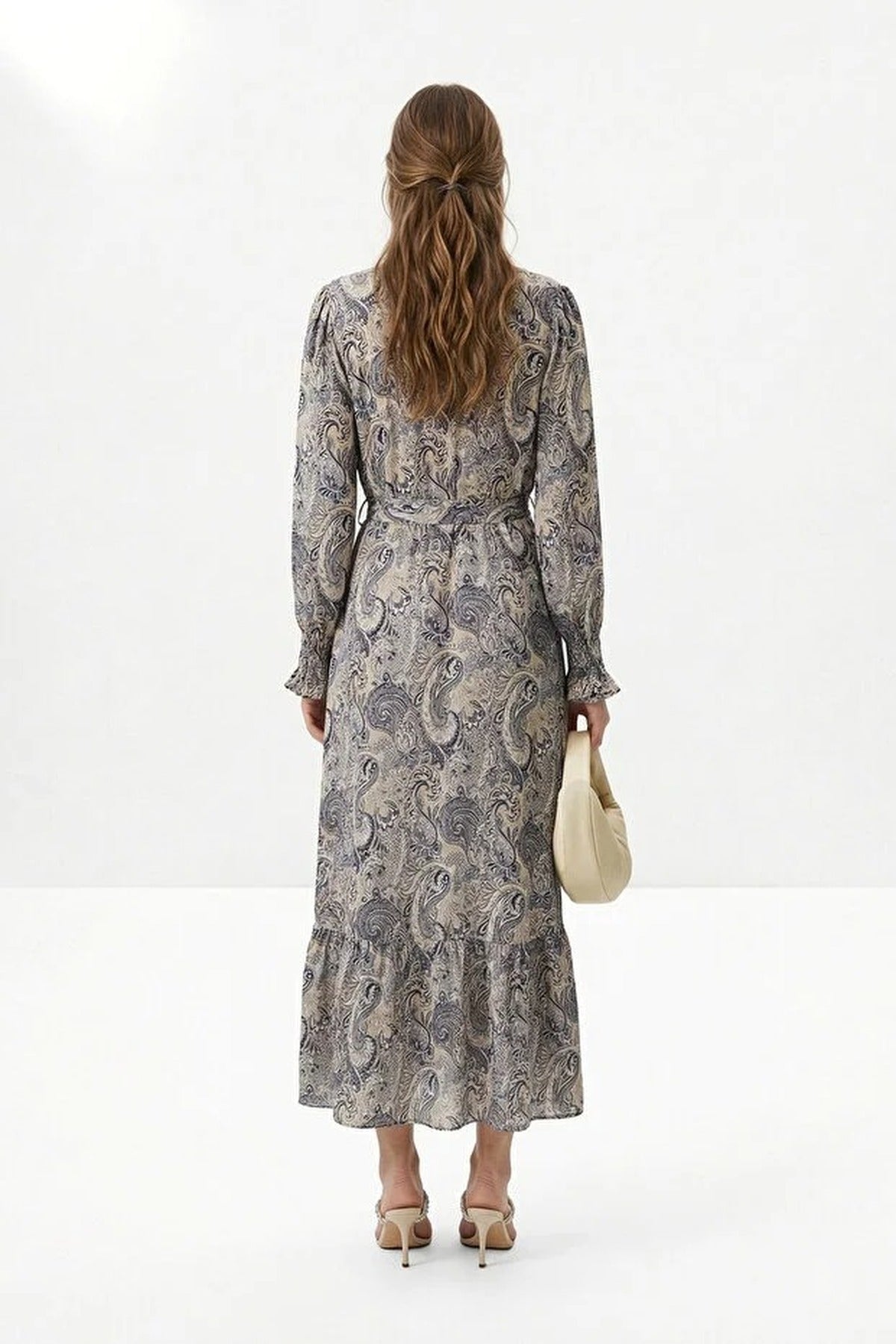 Shawl Pattern Woven Dress