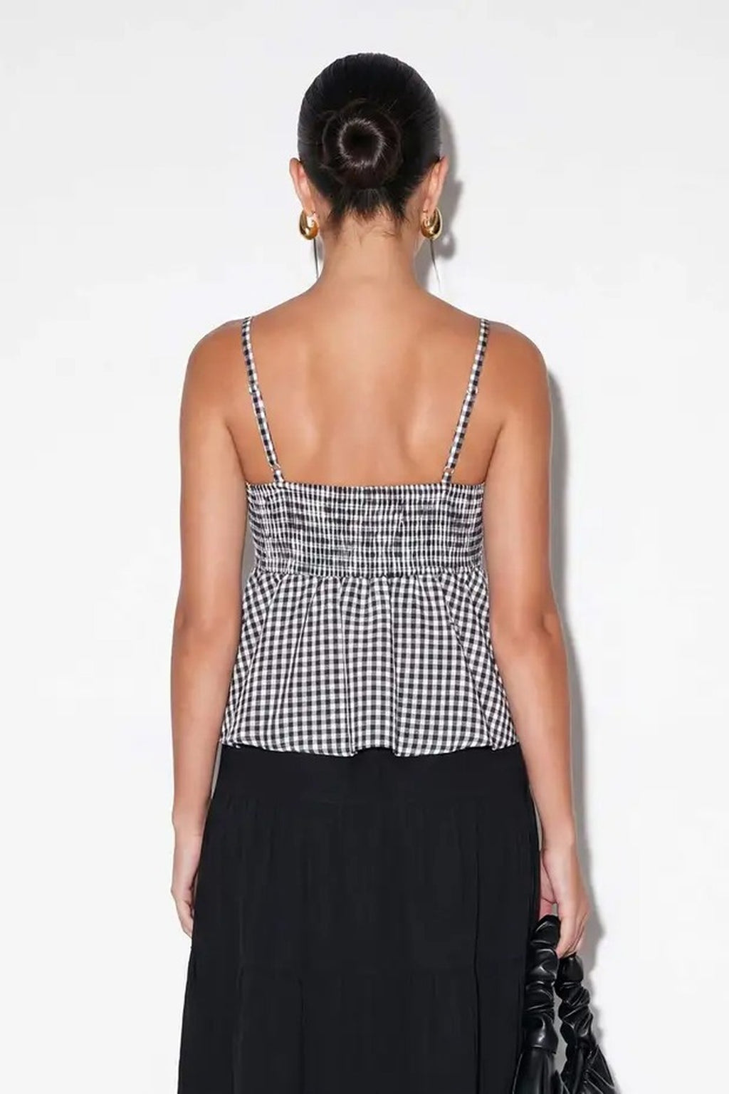 Bow Neck Strappy Woven Blouse