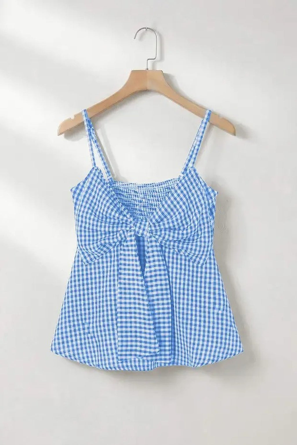 Bow Neck Strappy Woven Blouse