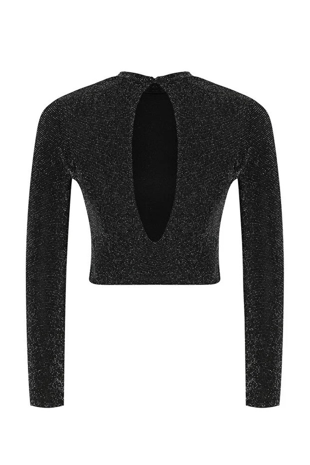 Crop Blouse with Back Detail and Glittery Embellishments