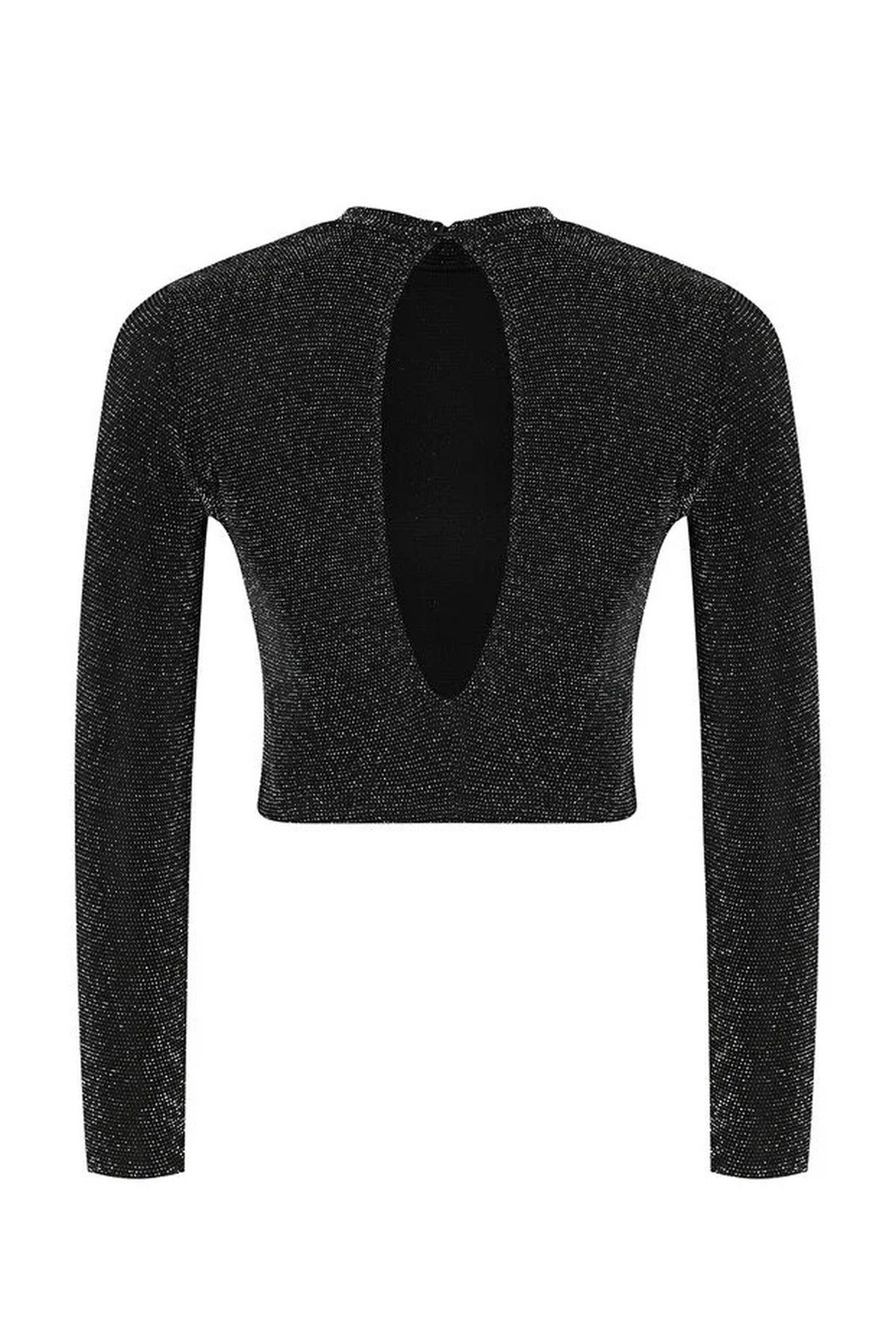 Crop Blouse with Back Detail and Glittery Embellishments