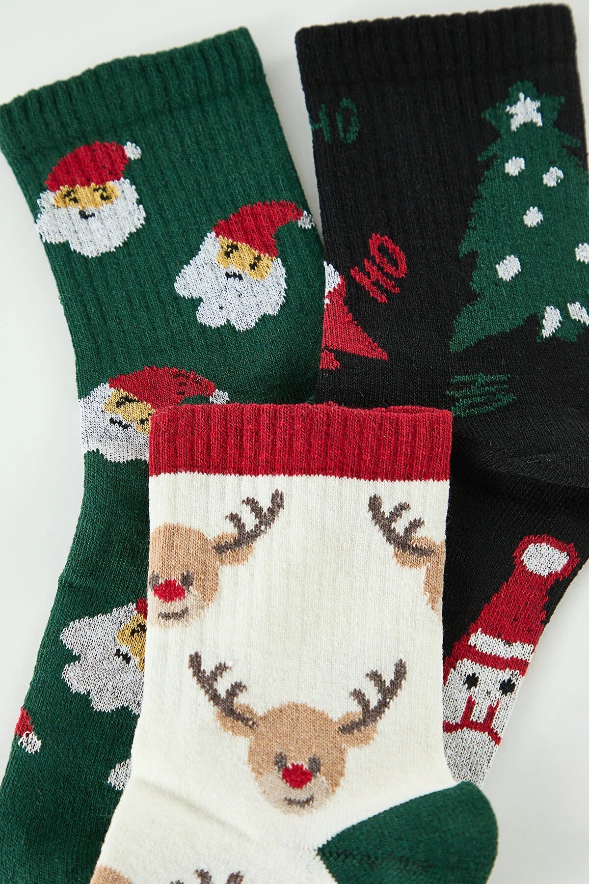 3 Pack Christmas Themed Jacquard Knit Socks
