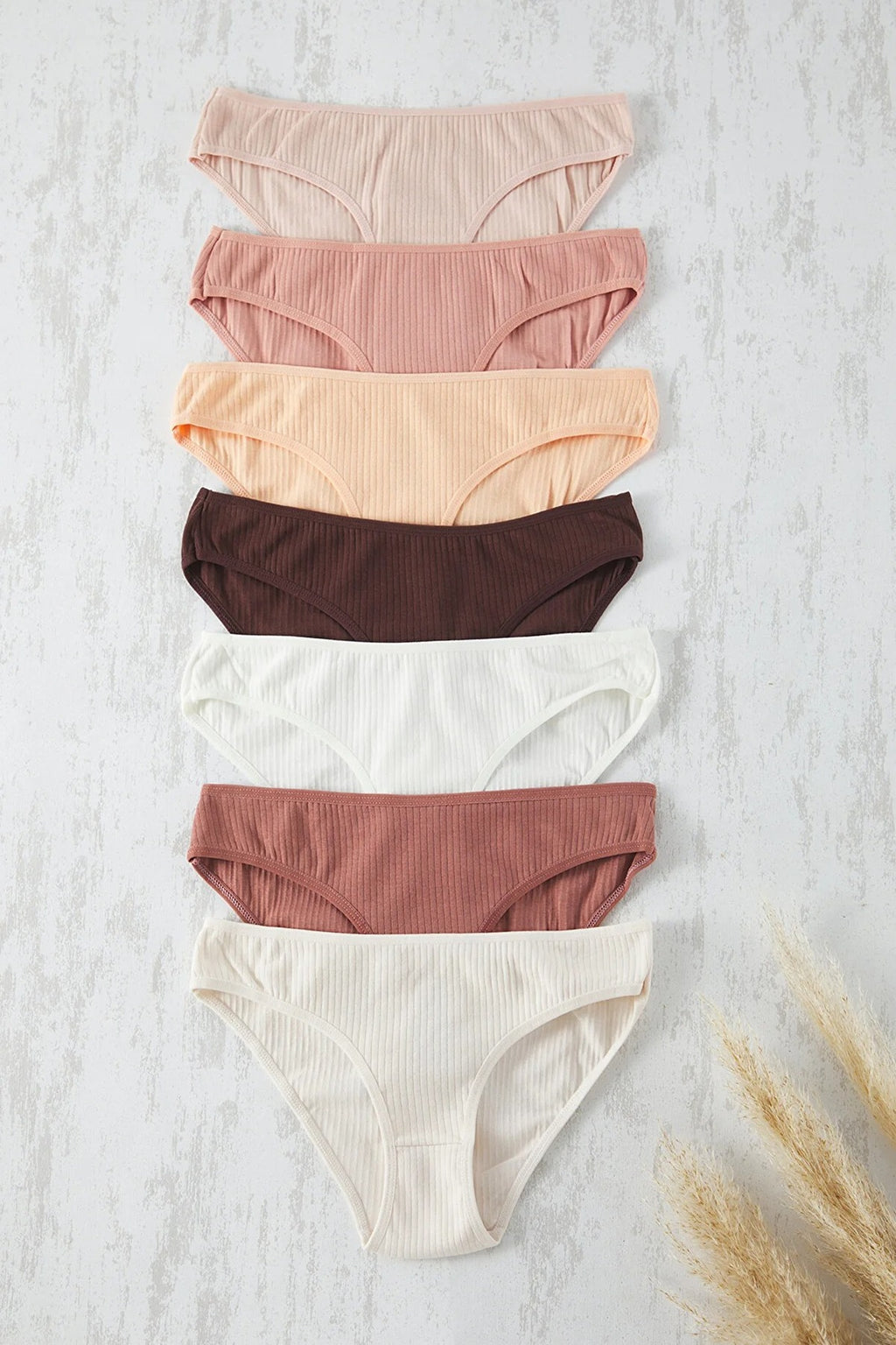 7-Pack Cotton Ribbed Classic Knit Panties