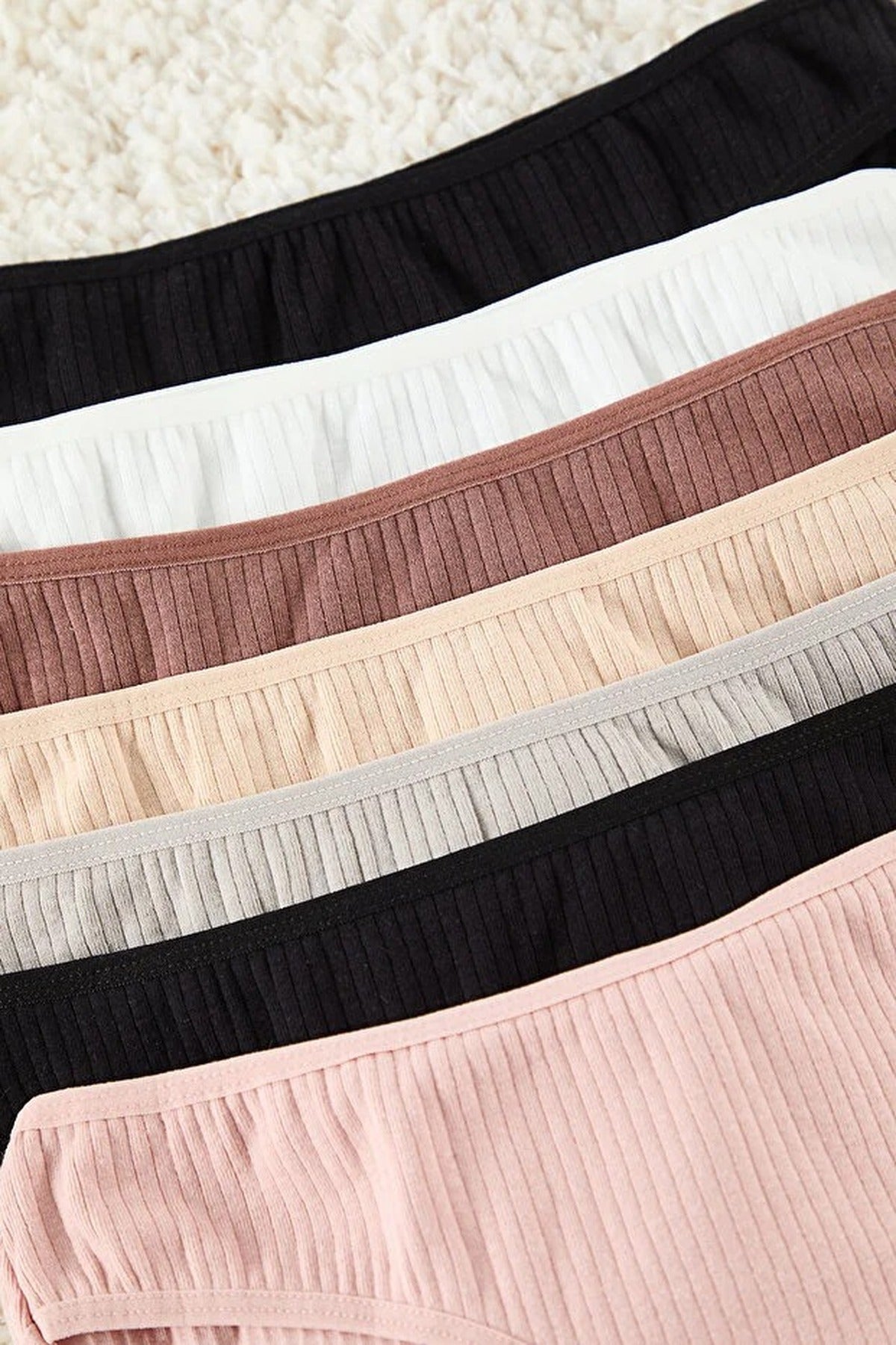 7-Pack Cotton Ribbed Classic Knit Panties