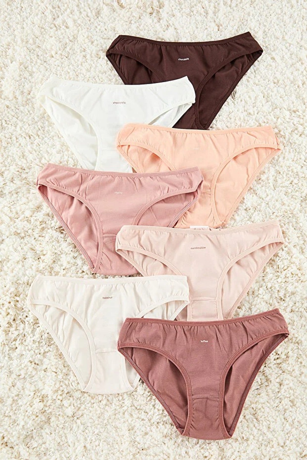 7-Pack Cotton Classic Knitted Panties with Slogan