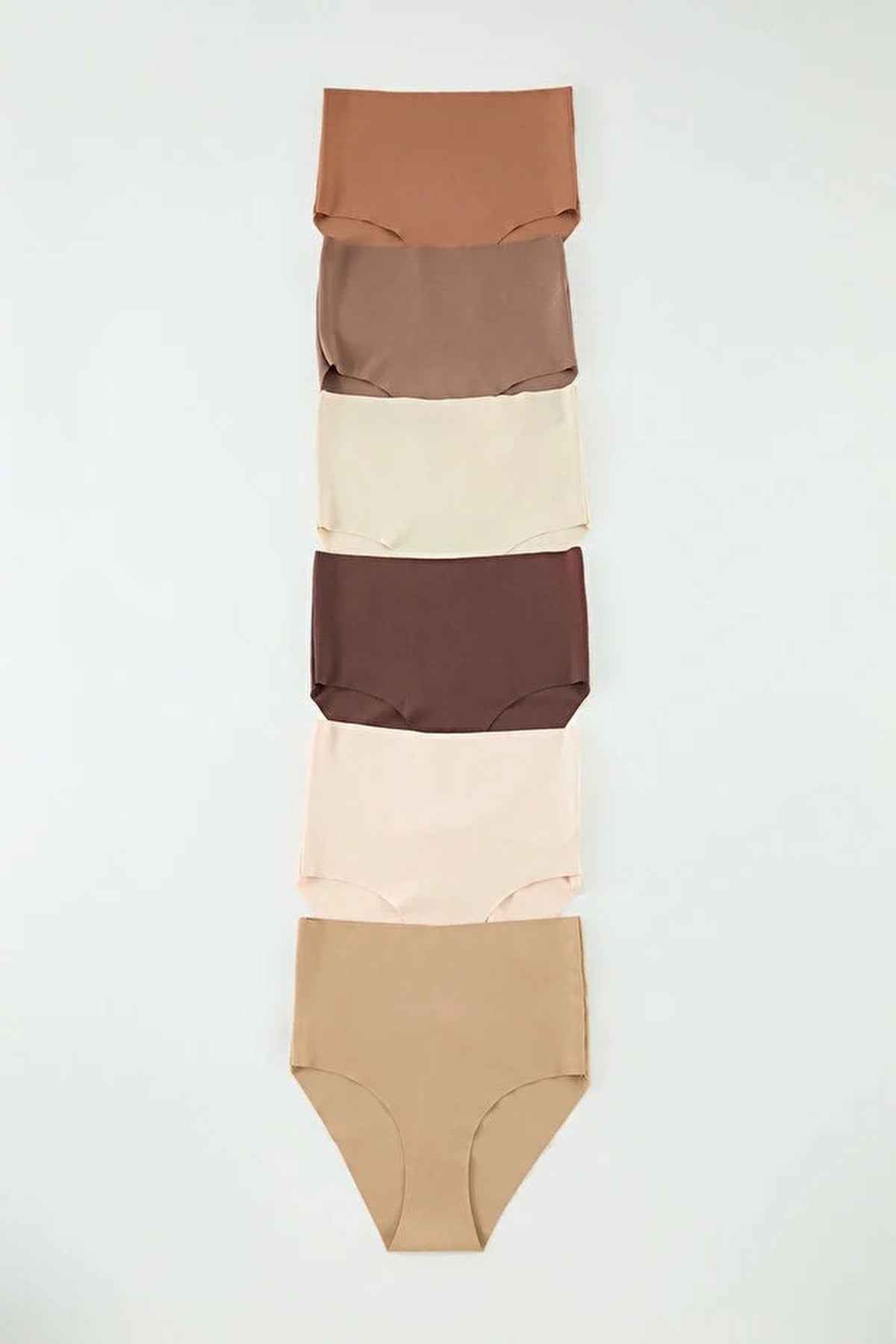 6-Pack Micro Seamless Laser Cut High Waist Hipster Knitted Panties