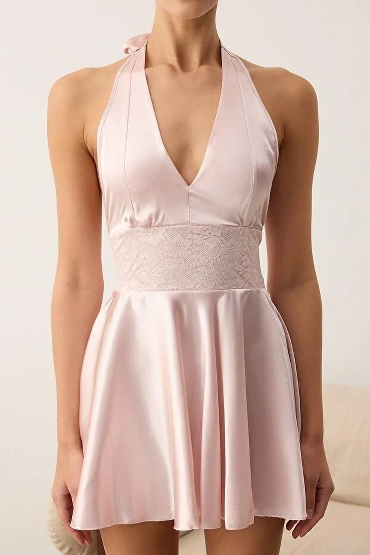 Lace Detail Satin Woven Nightdress