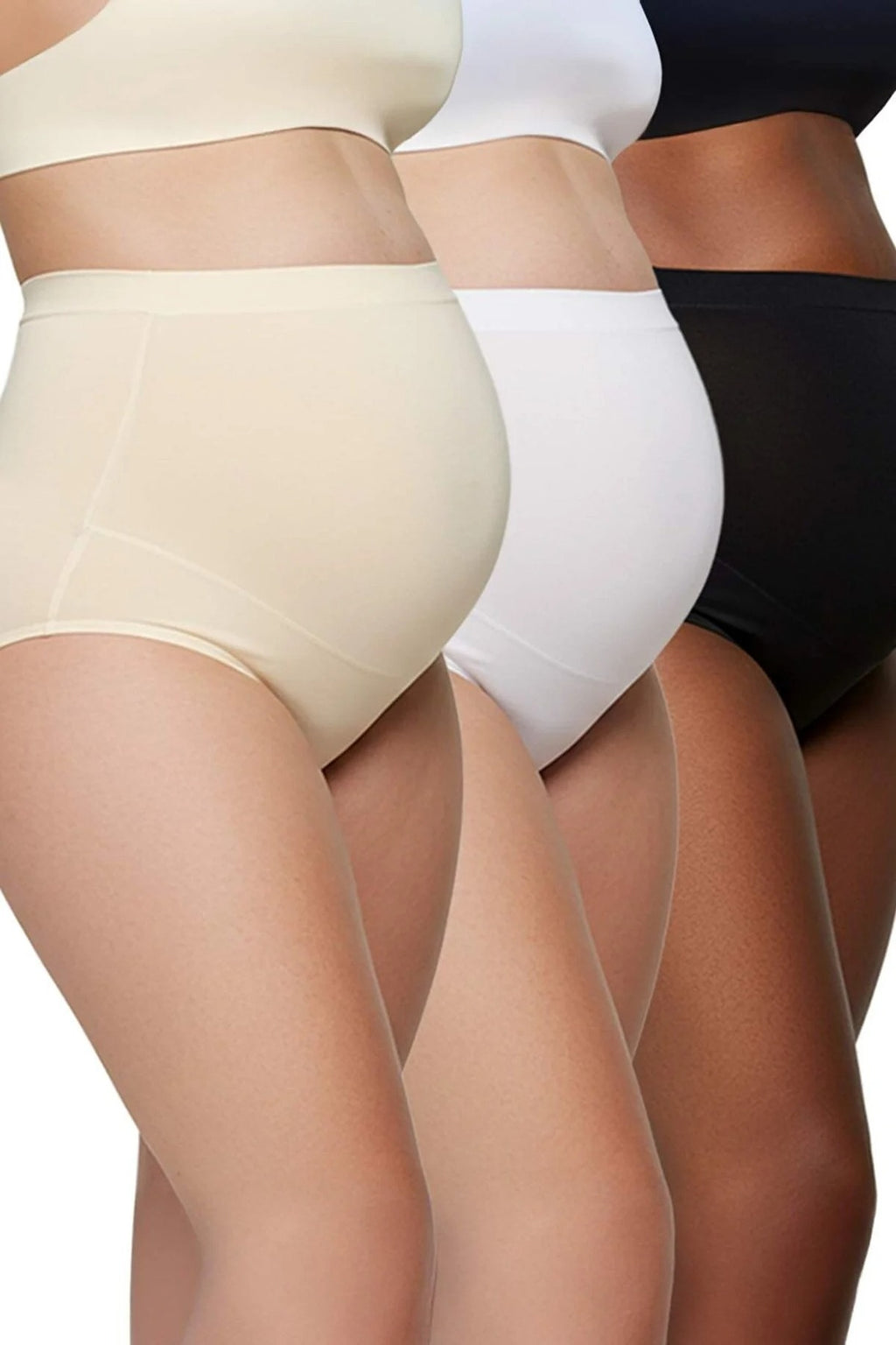 3-Pack Cotton Lycra Hipster Knitted Maternity Panties