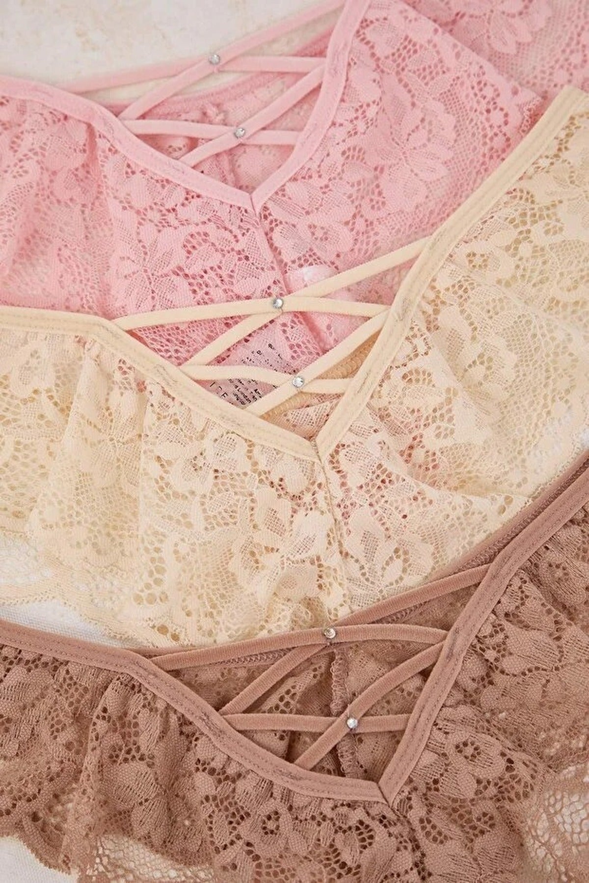 3-Pack Lace Brazilian Knit Panties