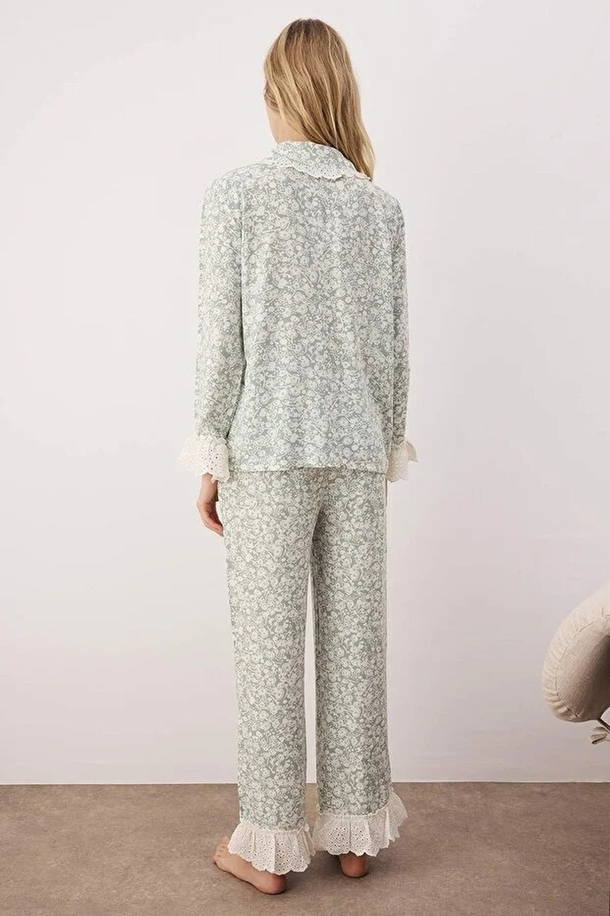 2-Piece Floral Viscose Woven Pajama Set