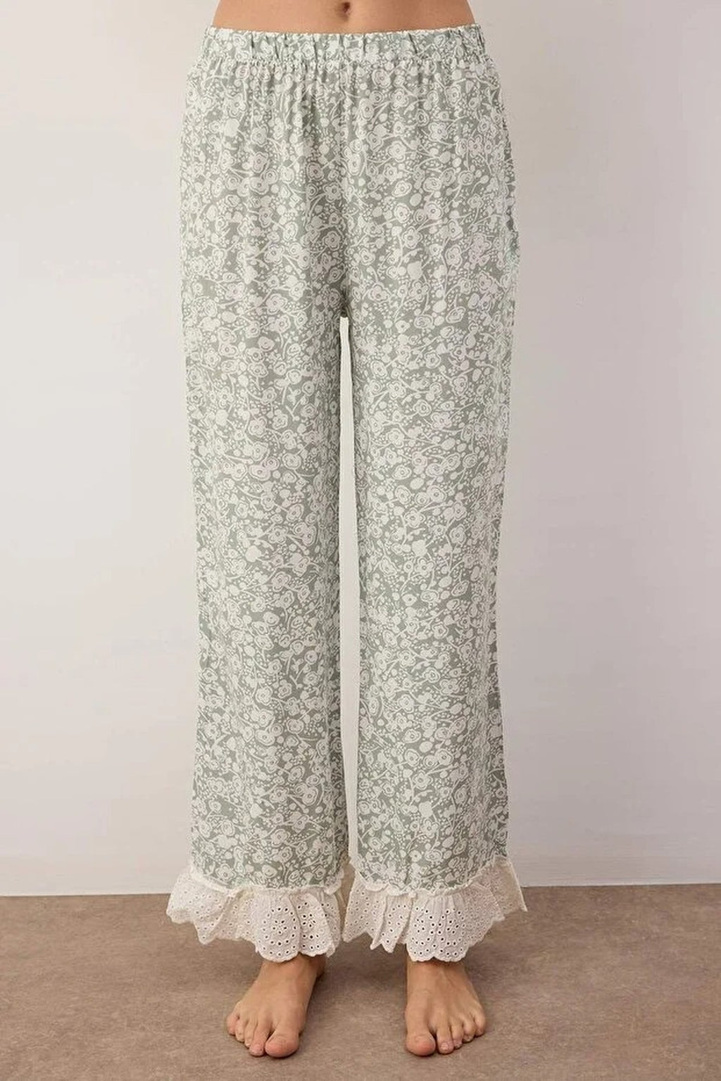 2-Piece Floral Viscose Woven Pajama Set