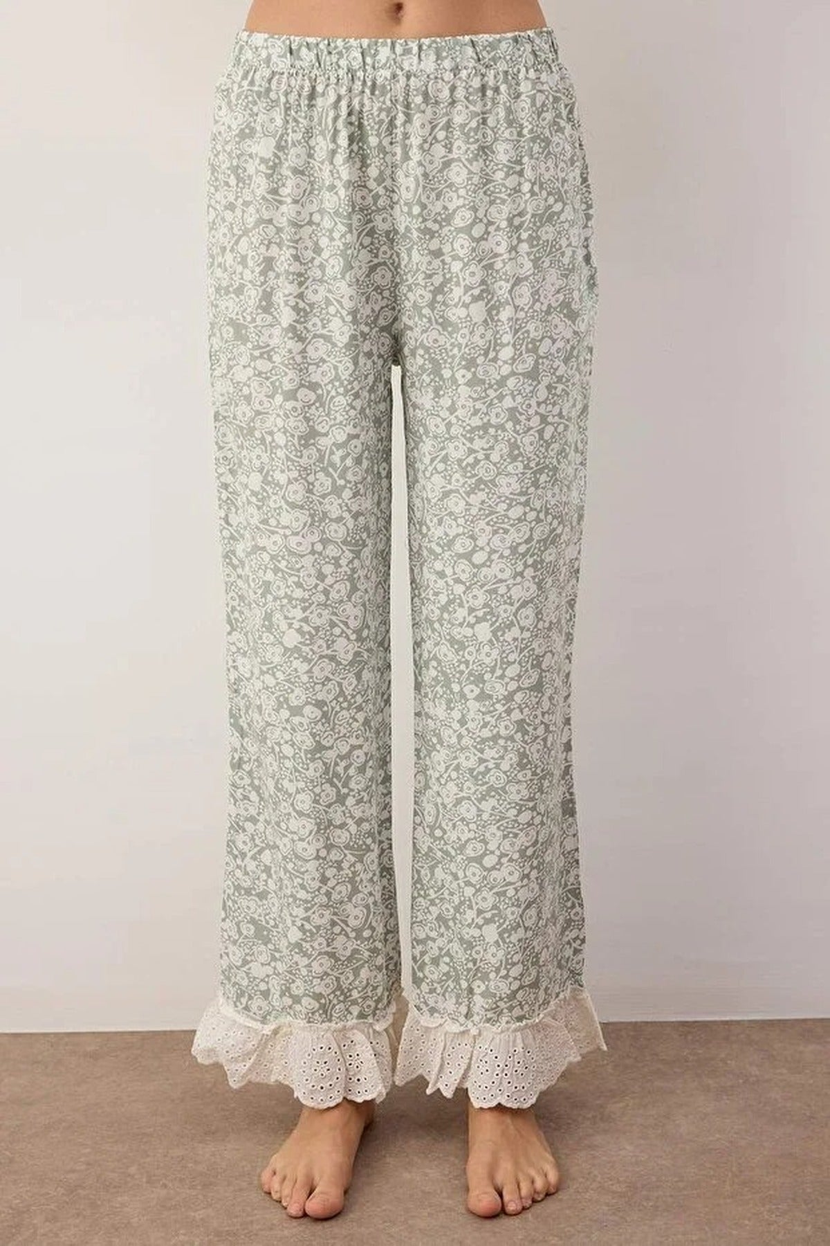 2-Piece Floral Viscose Woven Pajama Set