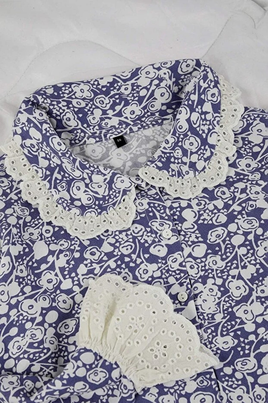 2-Piece Floral Viscose Woven Pajama Set