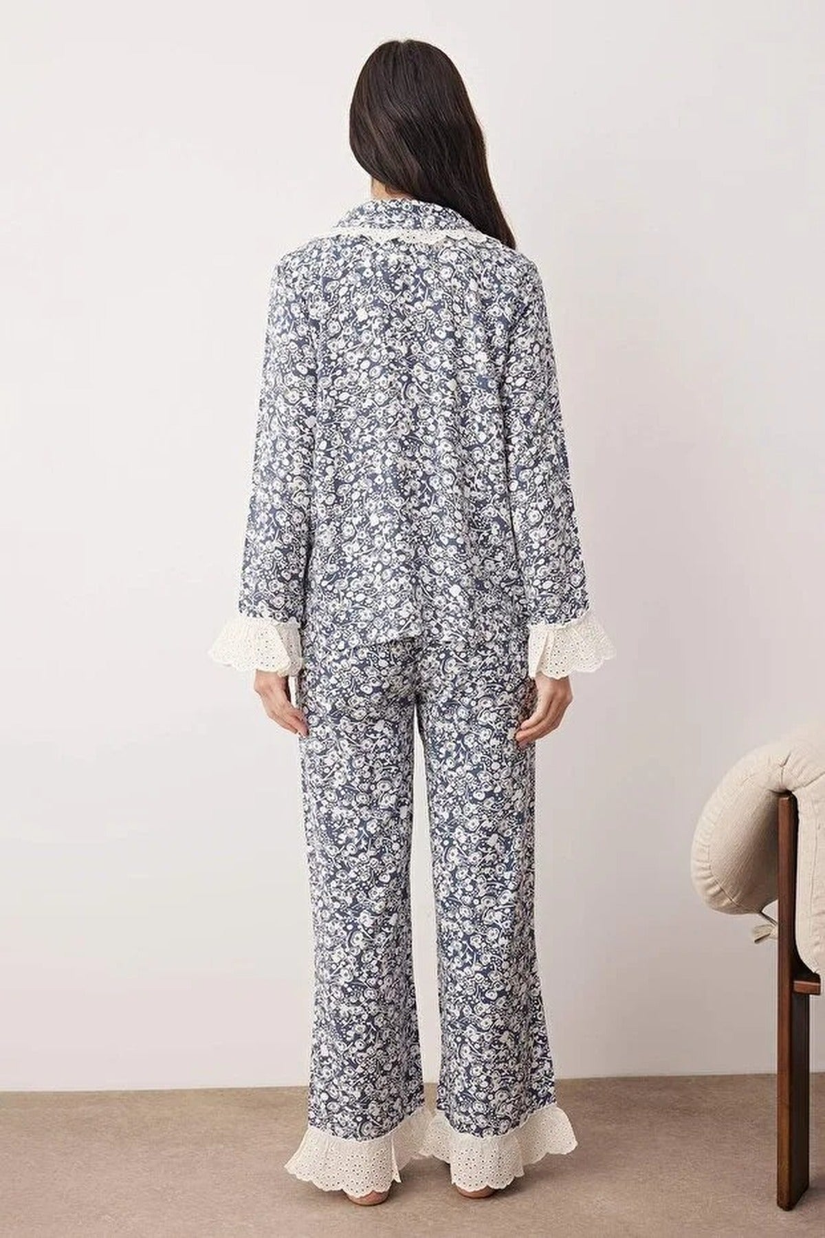 2-Piece Floral Viscose Woven Pajama Set