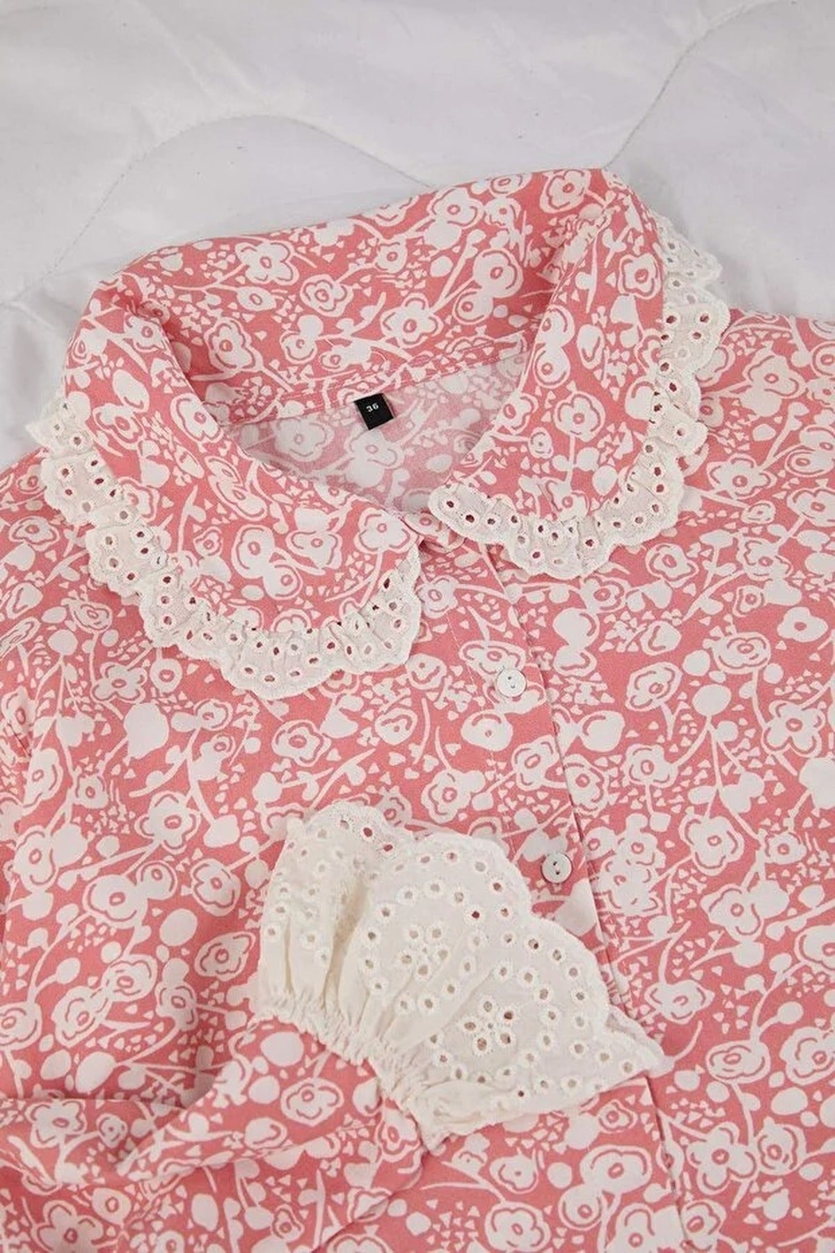 2-Piece Floral Viscose Woven Pajama Set