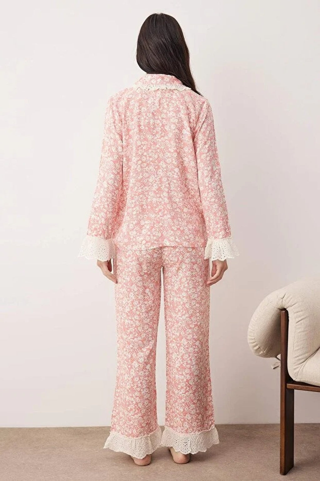 2-Piece Floral Viscose Woven Pajama Set