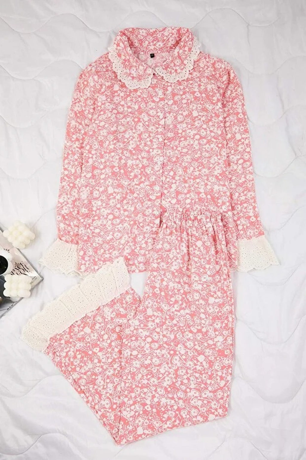 2-Piece Floral Viscose Woven Pajama Set