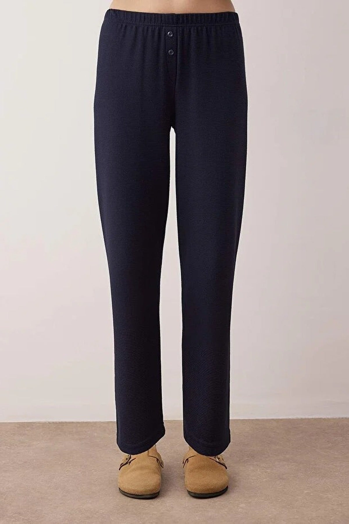 2-Piece Zippered Soft Winter Waffle Knit Pajama Set