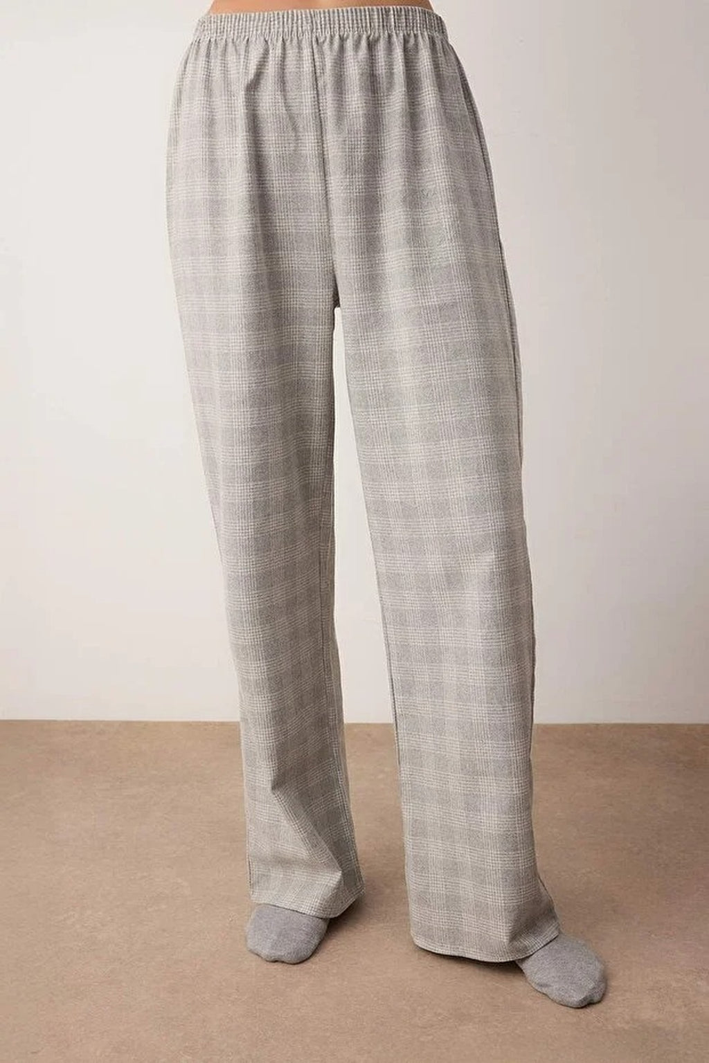 2-Piece Cotton Winter Plaid Flannel Woven Pajama Set