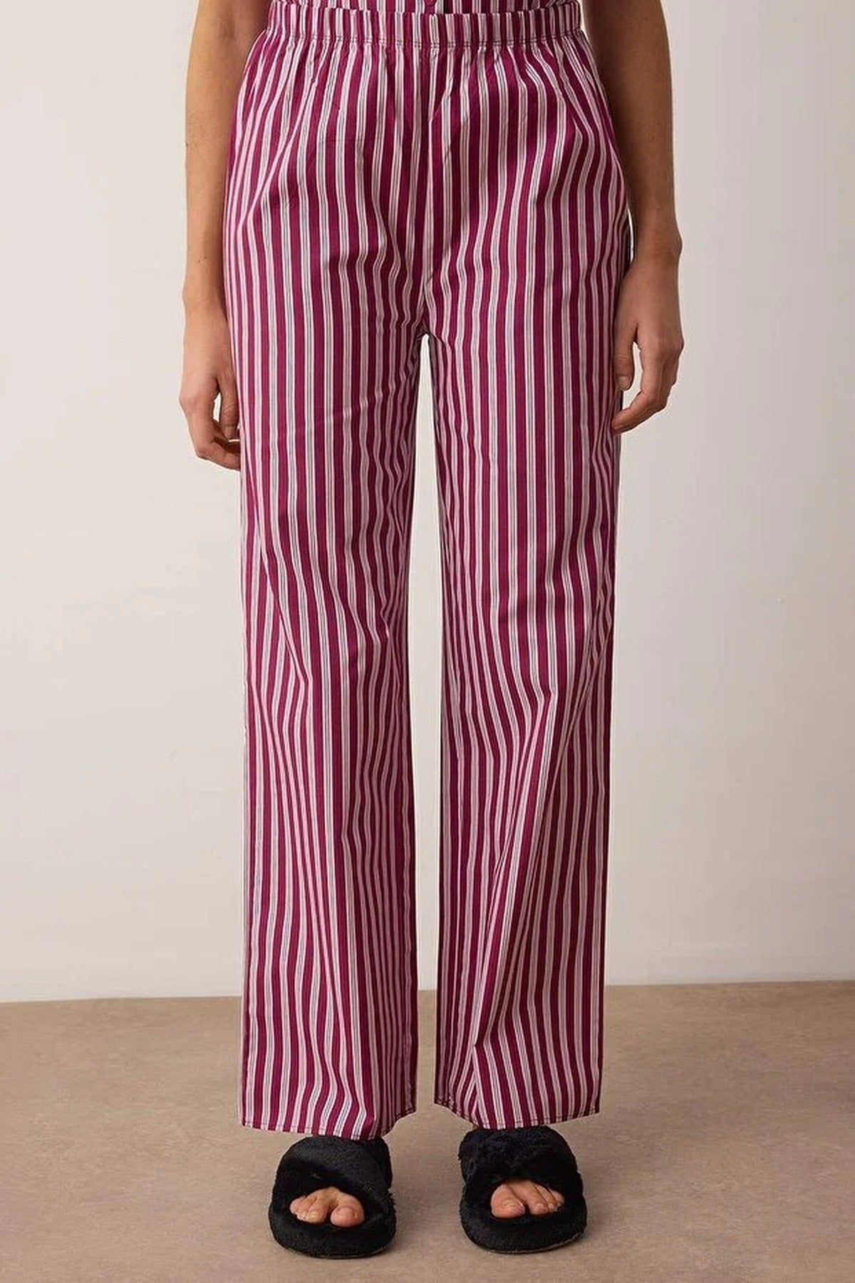 2-Piece 100% Cotton Striped Poplin Woven Pajama Set