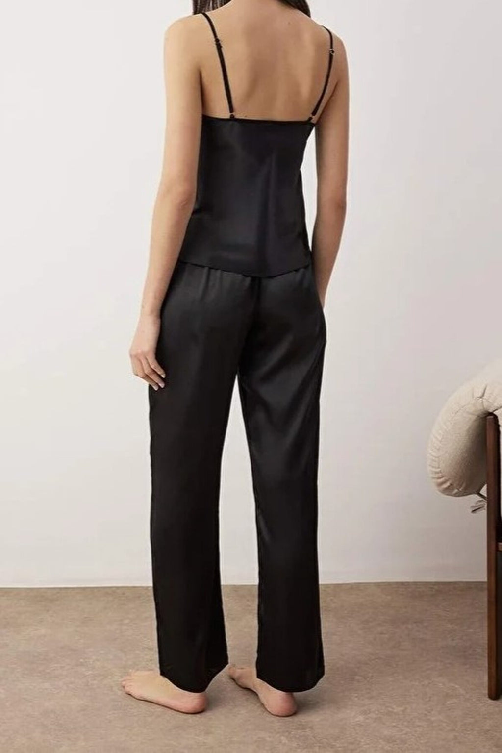 3-Piece Bridal Set Satin Woven Pajama Set