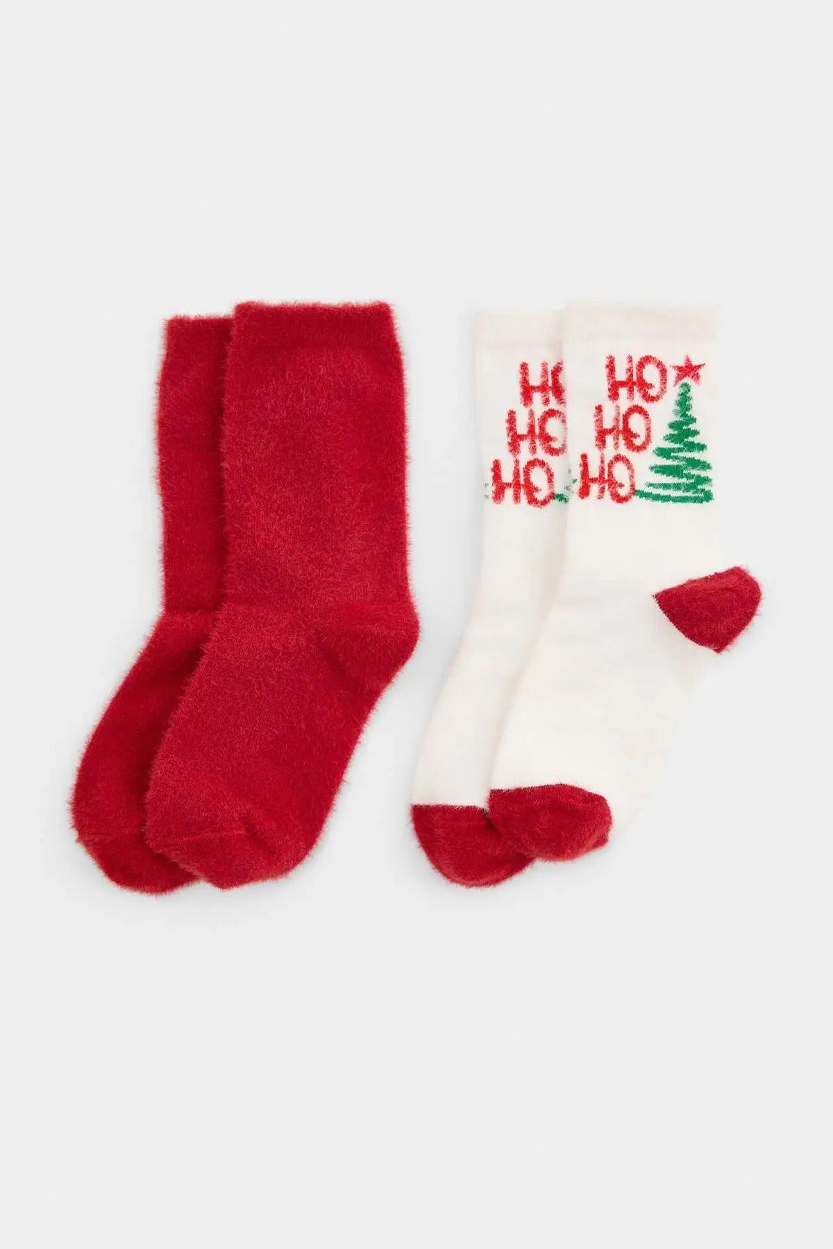 2 Pack Christmas Jacquard Knit Socks