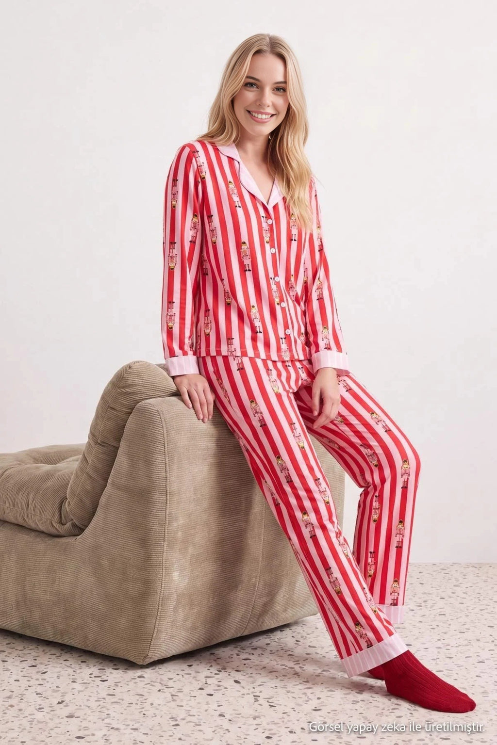 Christmas Toy Soldier Long Sleeve Shirt and Trouser Pyjama Set