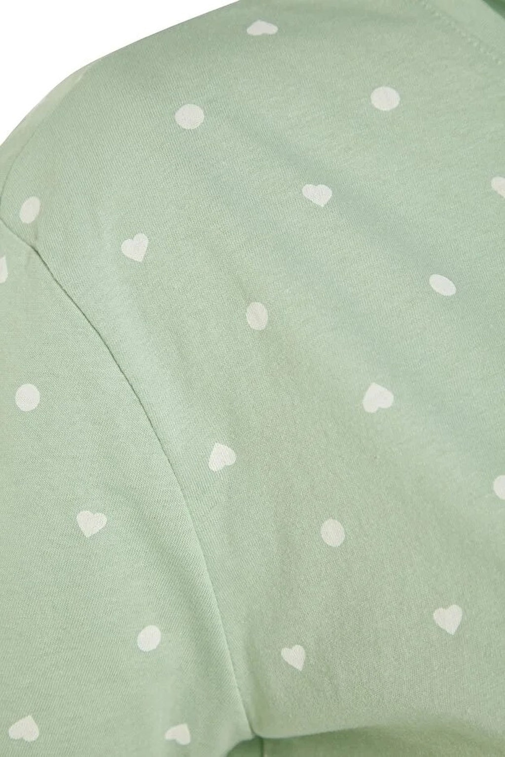 Polka Dot and Heart Print Short Pyjama Set