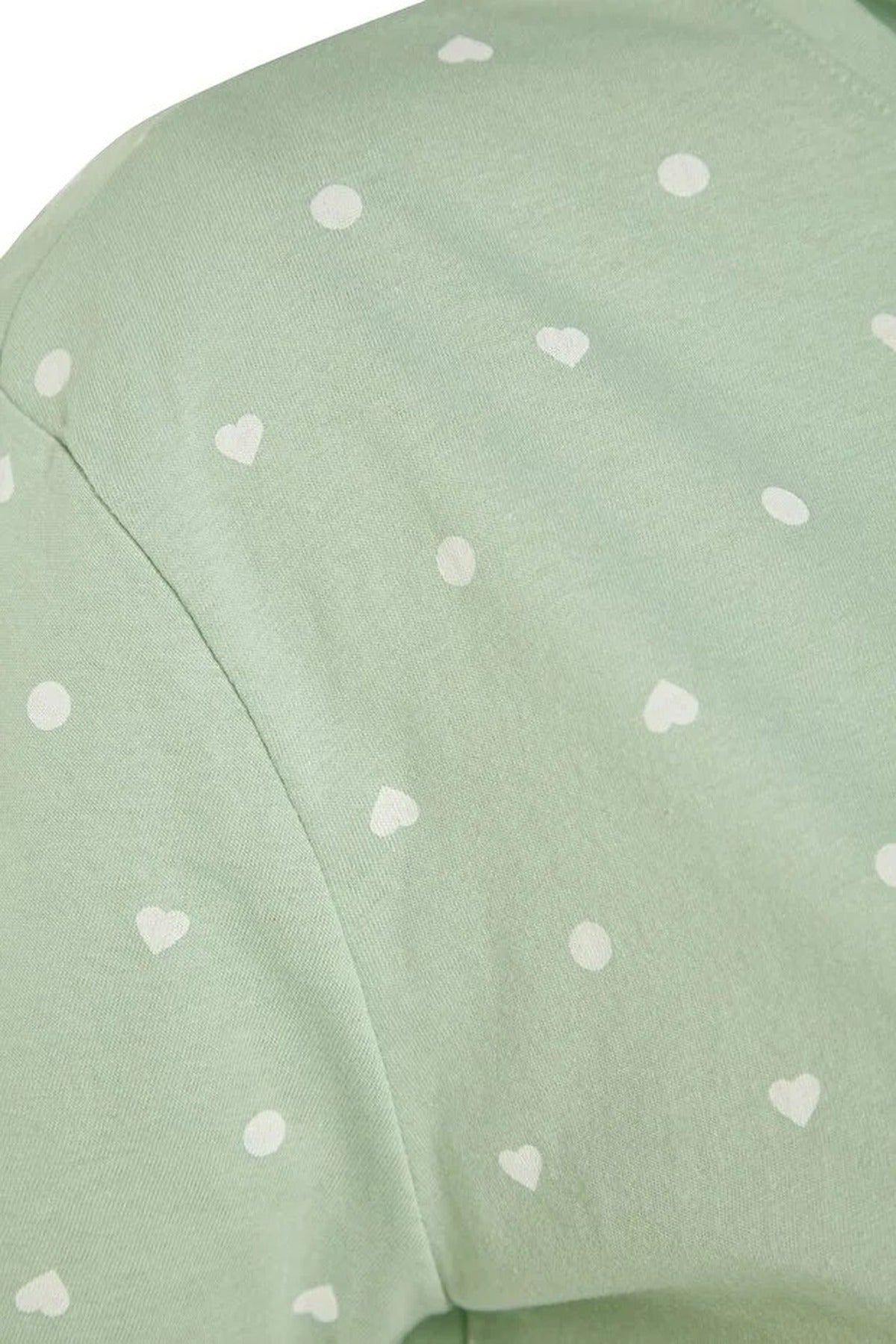 Polka Dot and Heart Print Short Pyjama Set