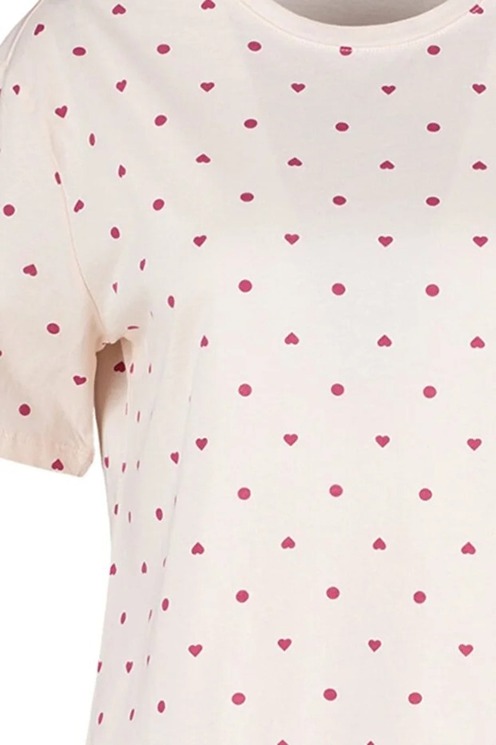 Polka Dot and Heart Print Short Pyjama Set