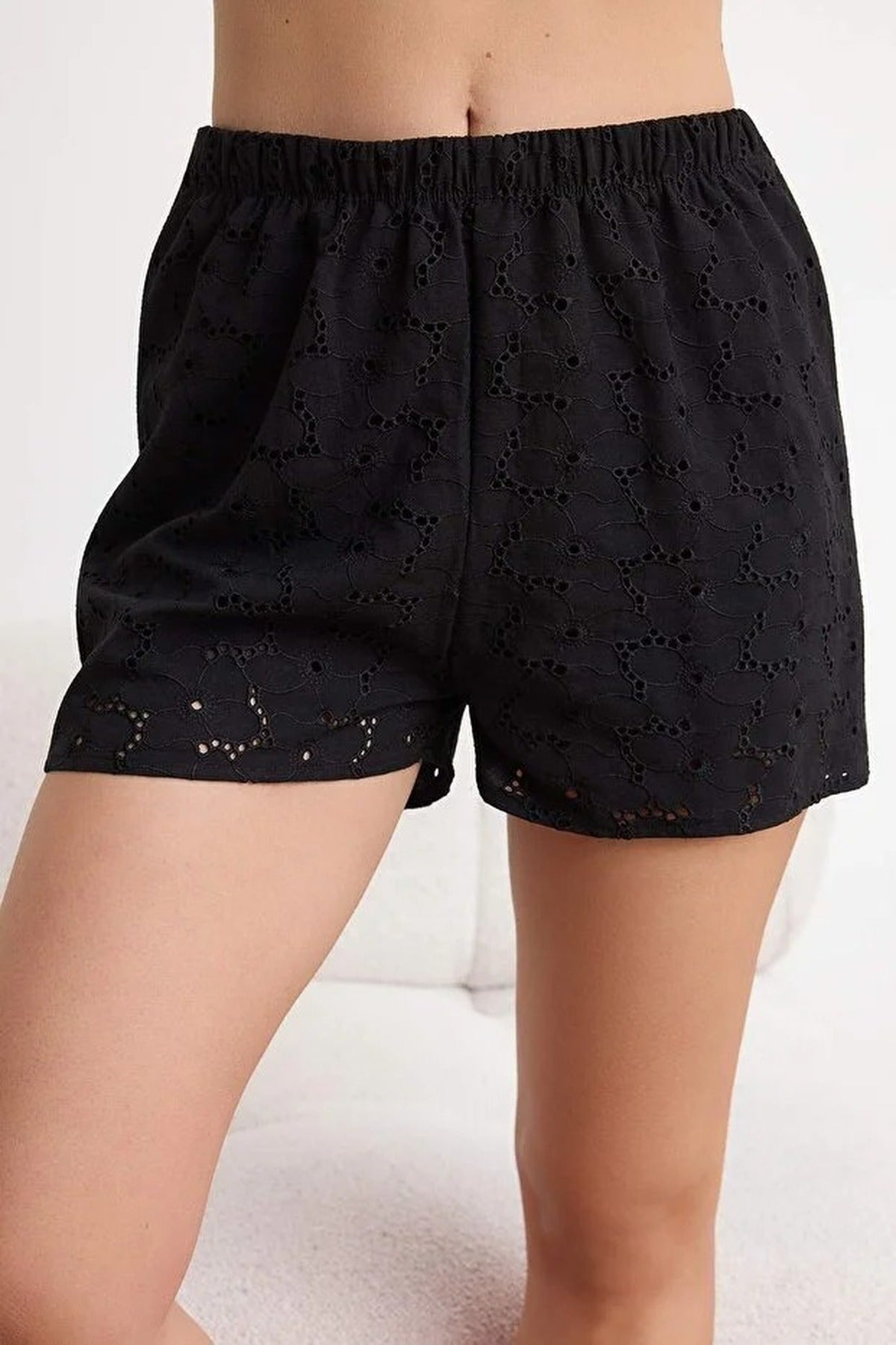 Floral Embroidered Lined Cami Top and Shorts Pyjama Set