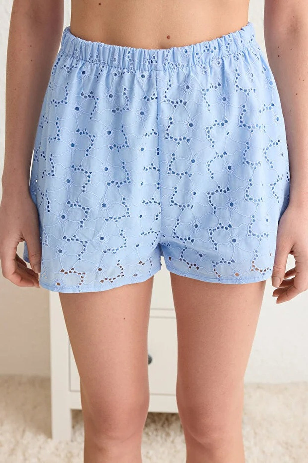Floral Embroidered Lined Cami Top and Shorts Pyjama Set